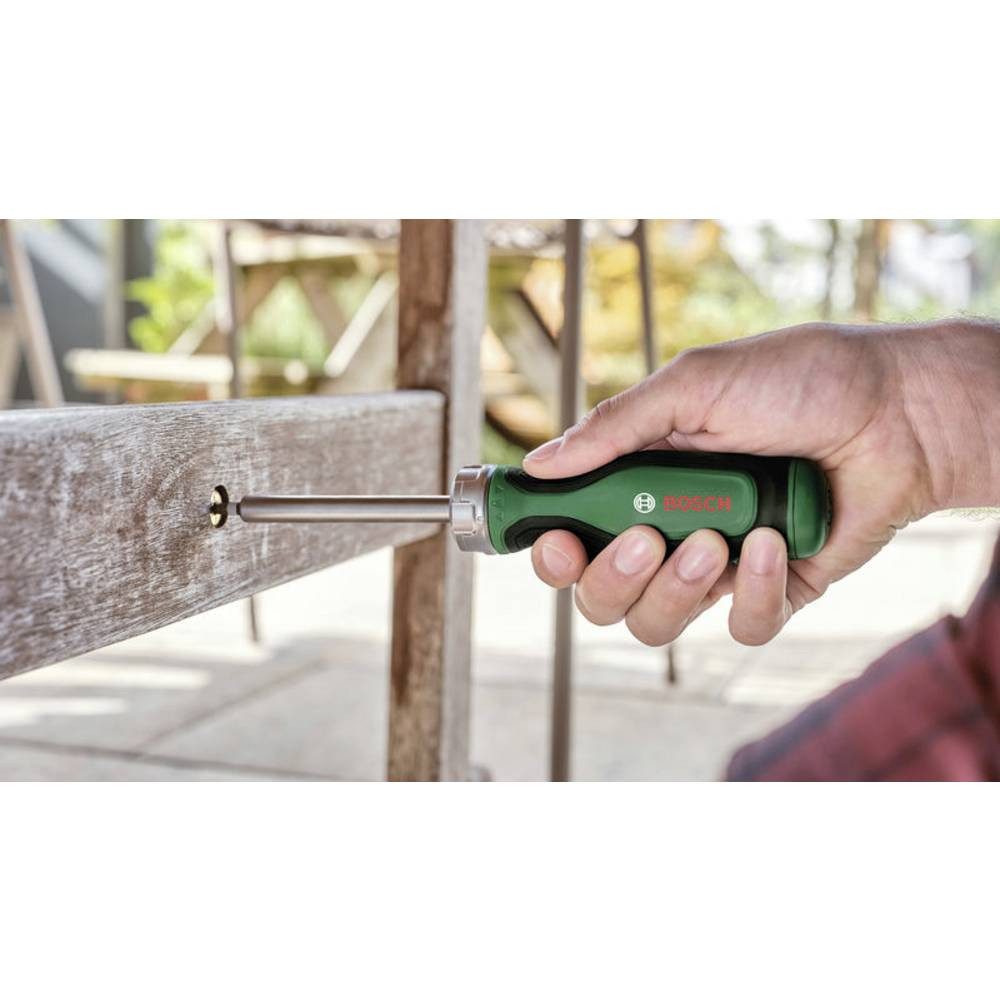 Bosch Home & Garden Bit-Schraubendreher Handwerkzeuge Bit-Ratschenschraubendreher mit 12 Bits 1600A032V0 – Bild 3 von 4