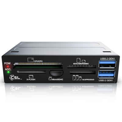 CSL Speicherkartenleser, 3,5" Multi-Frontpanel Cardreader mit USB 3.0 für SD/SDXC/microSD/microSDHC/M2/CF/MMC/MS/XD