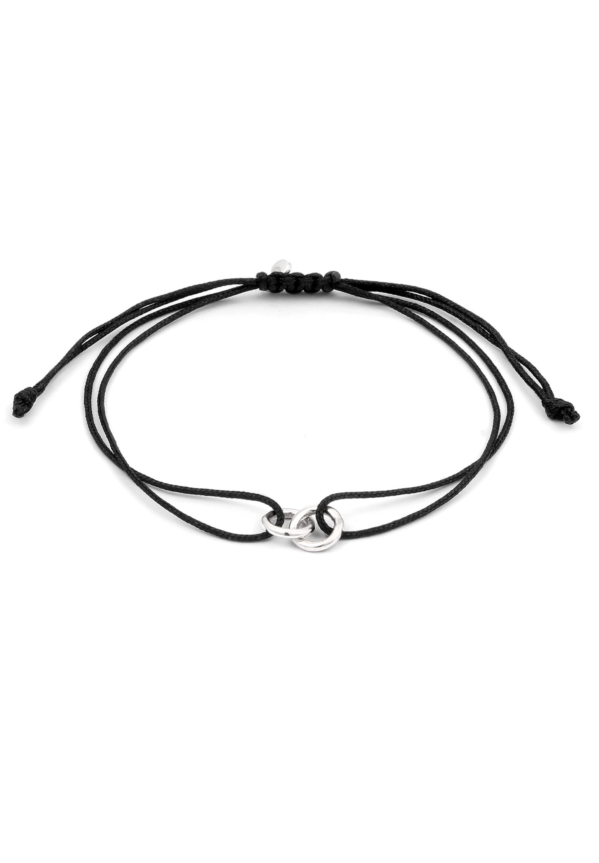 Armband Nylon Kreis Ringe 925 Sterling Silber