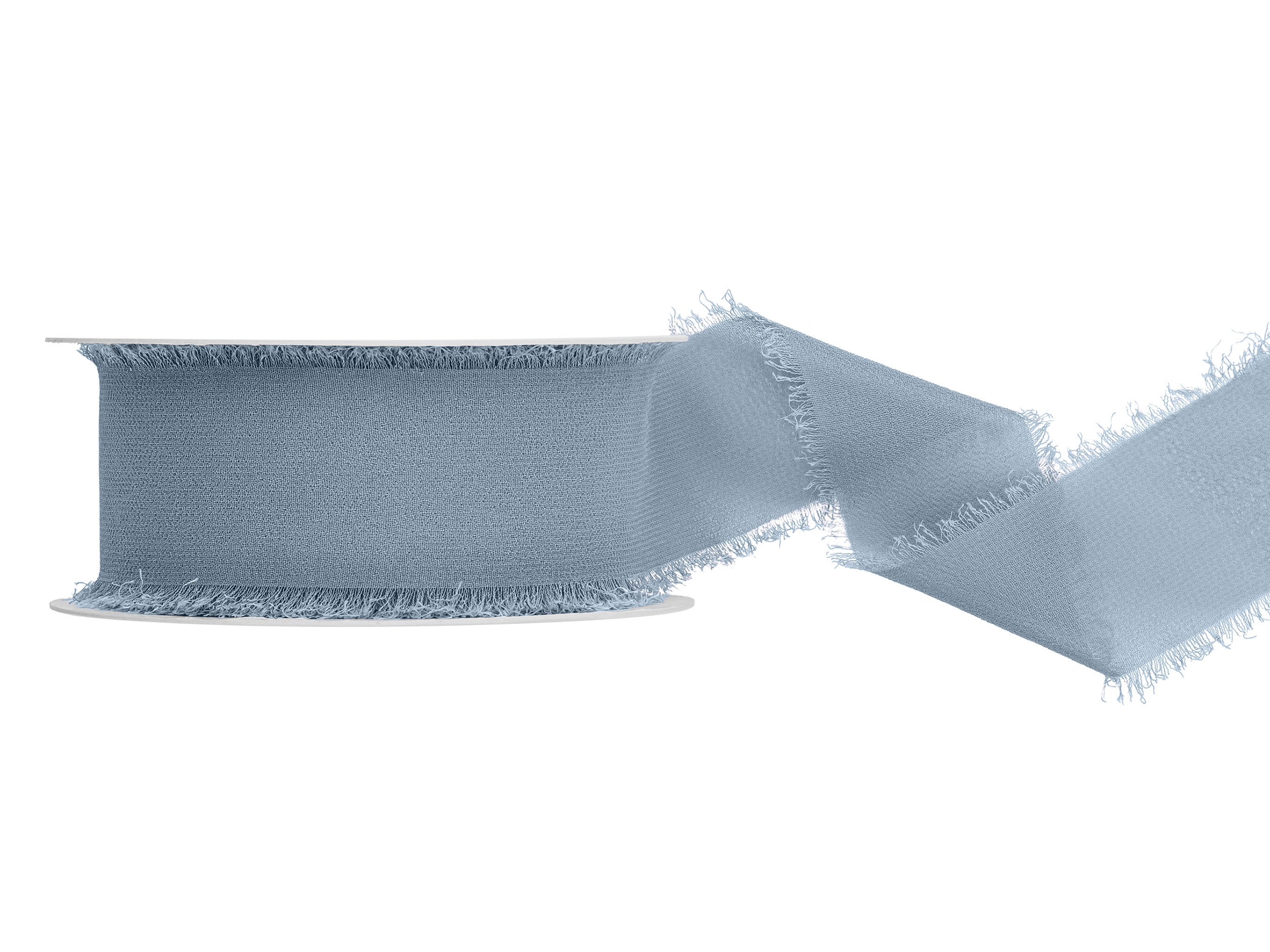 partydeco Organzaband, Chiffonband 4cm x 10m Eisblau