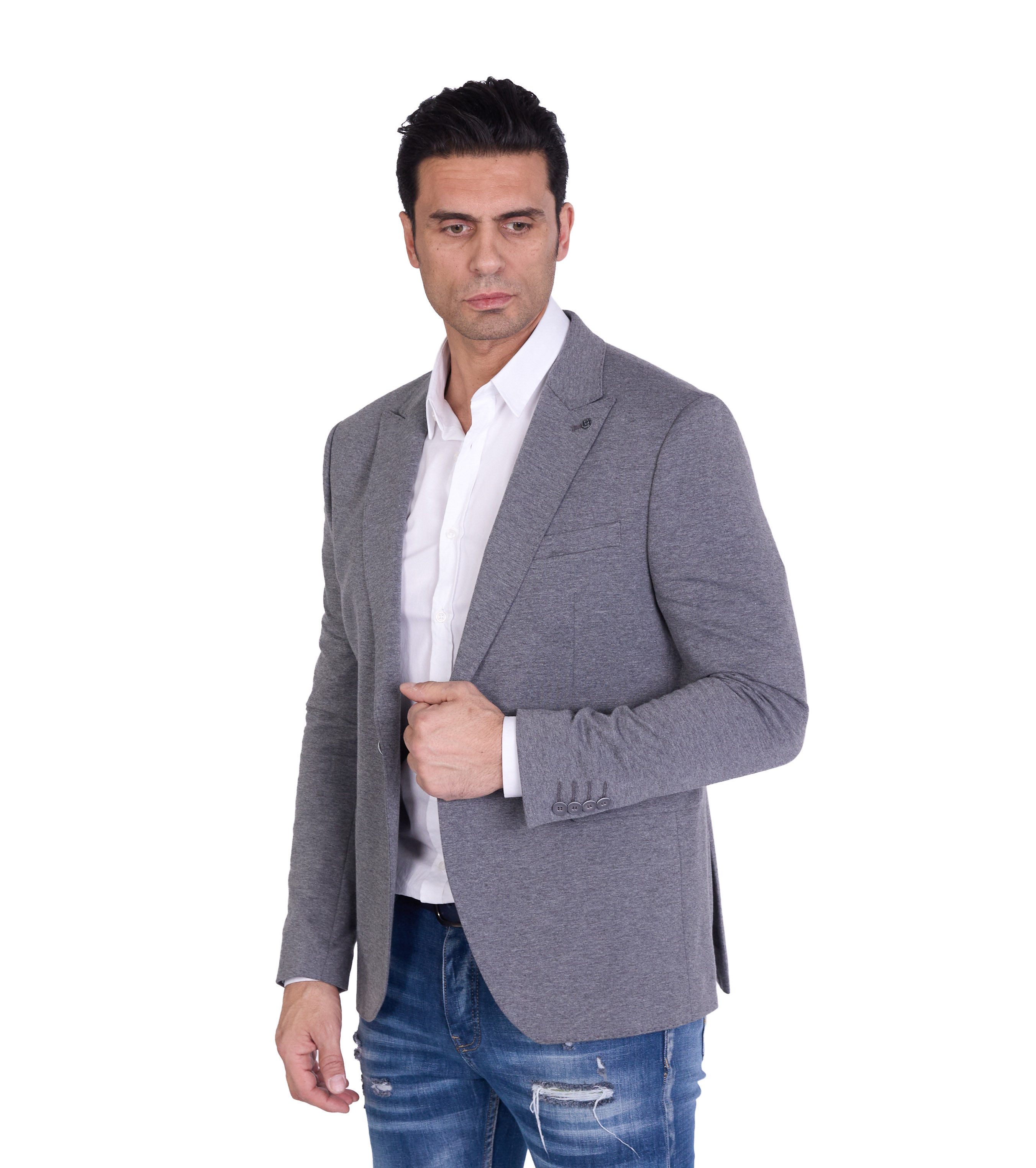 Denim Distriqt Jerseysakko Herren Slim Fit günstig online kaufen