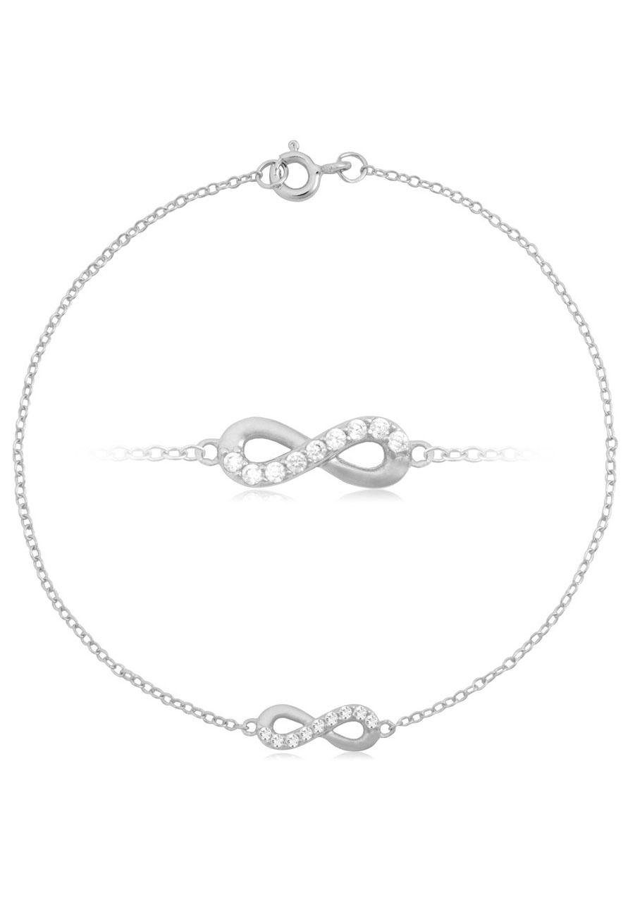 Firetti Armband Schmuck Geschenk Silber 925 Armschmuck Armkette Armkette  Infinity, zu Kleid, Shirt, Jeans, Sneaker! Anlass Geburtstag Weihnachten