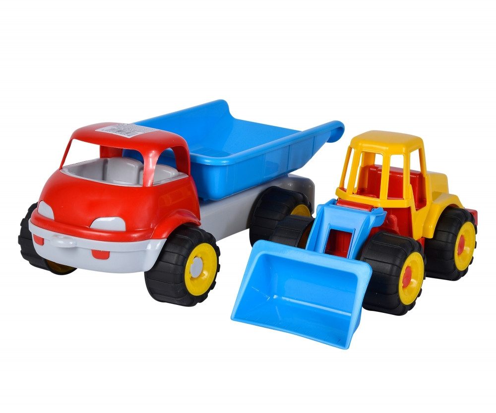 Androni Androni LKW Kipper mit Bagger Spielbausteine