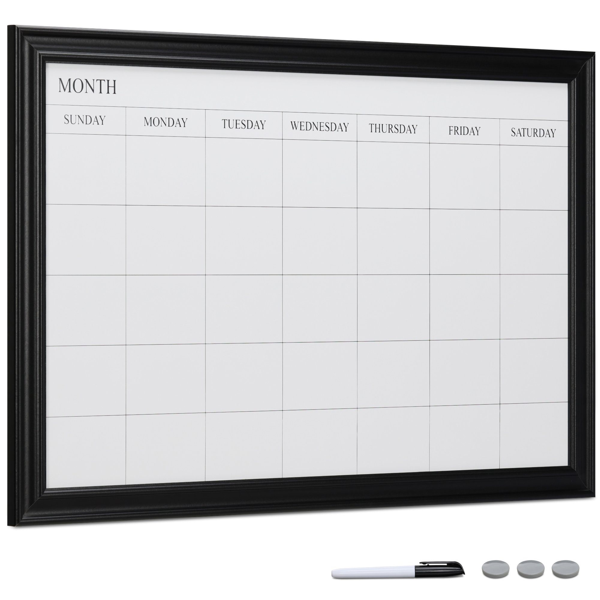 Navaris Magnettafel Magnetisches Whiteboard mit Rahmen - 75 x 50 cm magnetisch, (1-tlg)