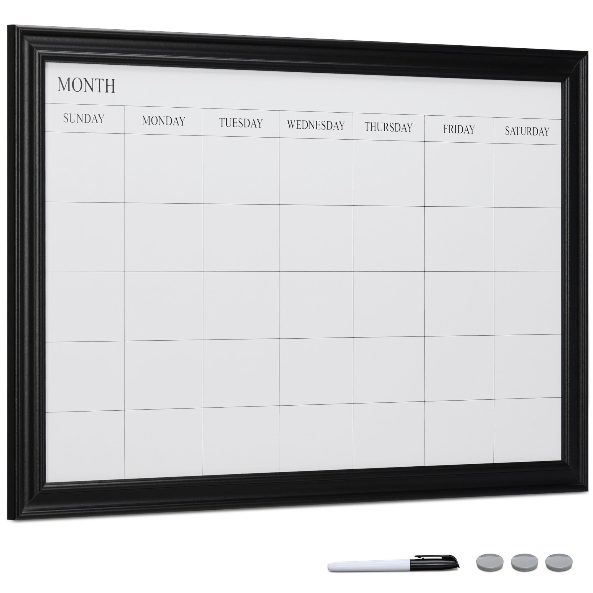 Navaris Magnettafel Magnetisches Whiteboard mit Rahmen - 75 x 50 cm  magnetisch
