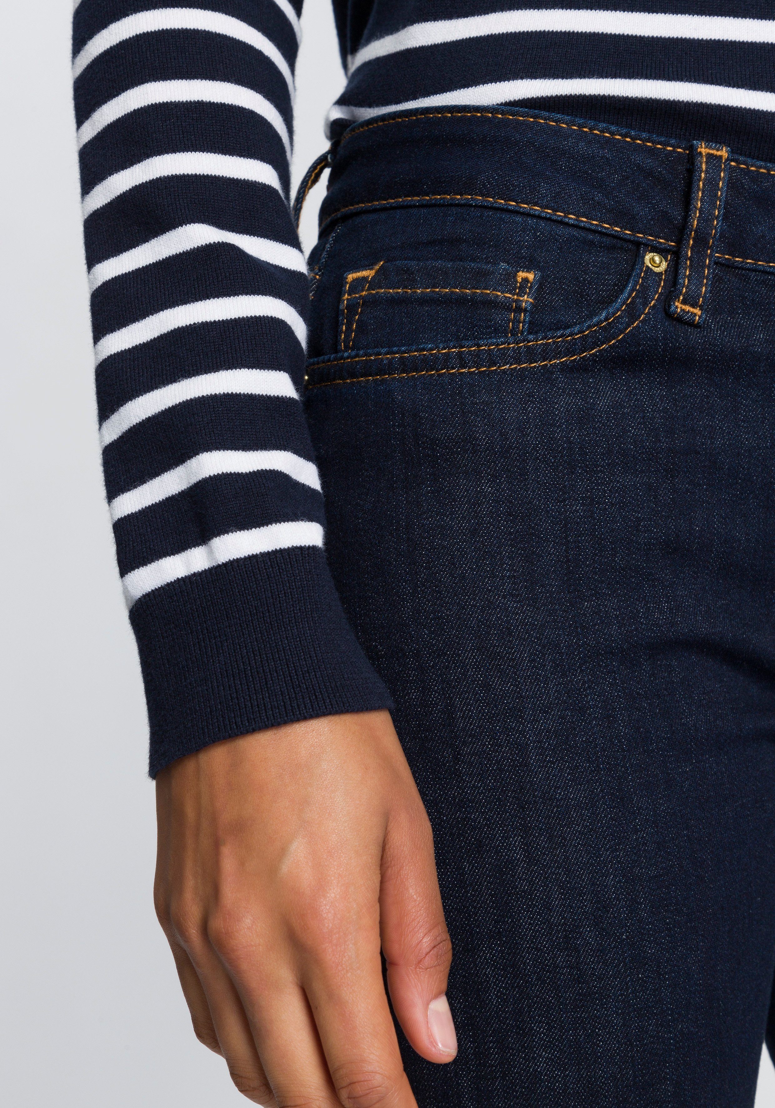Tommy Hilfiger Straight-Jeans »HERITAGE ROME STRAIGHT RW« mit markanten  Kontrastnähten online kaufen | OTTO
