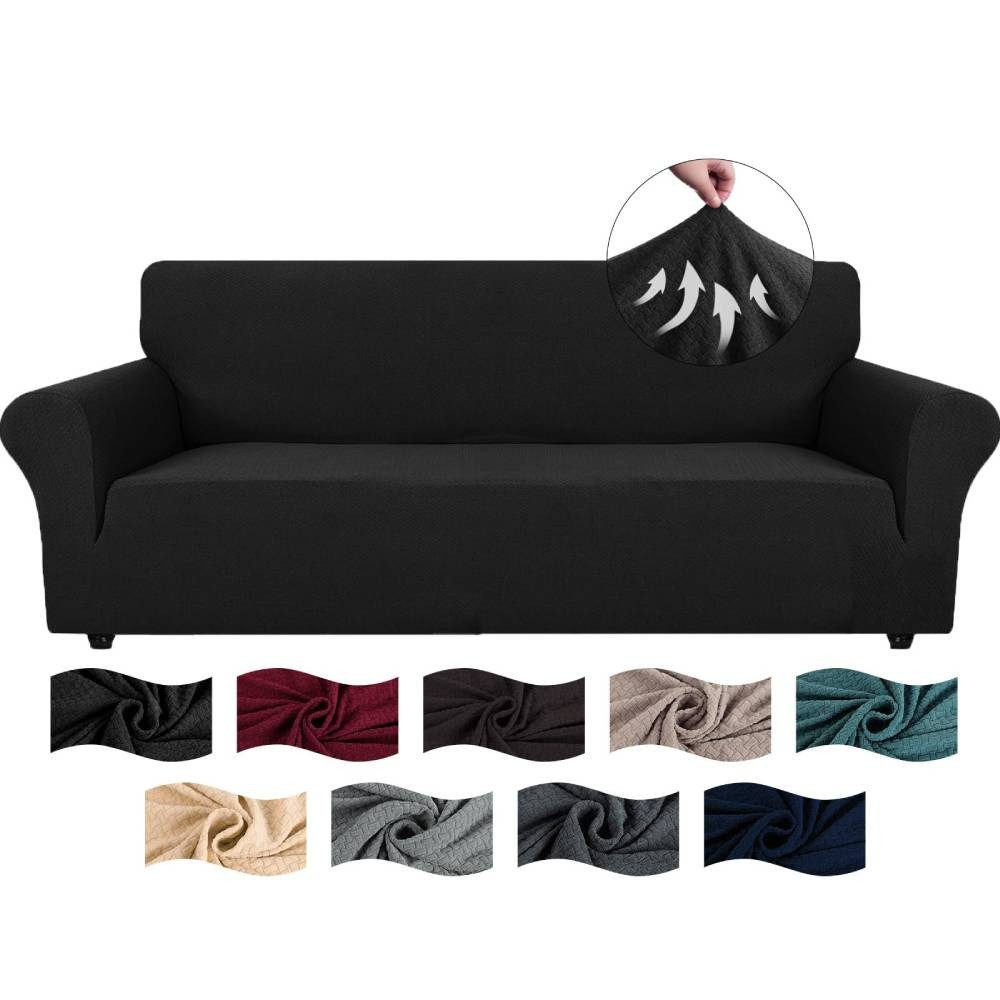 Blusmart Sofabezug Jacquard-Stretch-Couchbezug-Universelle Sofabezüge, Waschbar, Rutschfester, Möbelschutz Für Hunde, Katzen