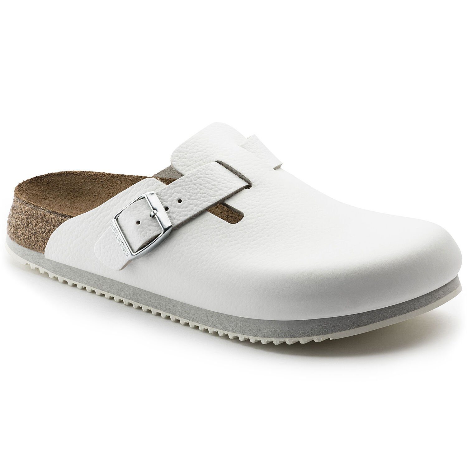 Birkenstock Professional Geschlossener Lederschuh Boston mit bequemen Fußbett aus Kork - Pantolette Hervorragender Tragekomfort - Verloursleder und Rutschfester Eva-Sohle
