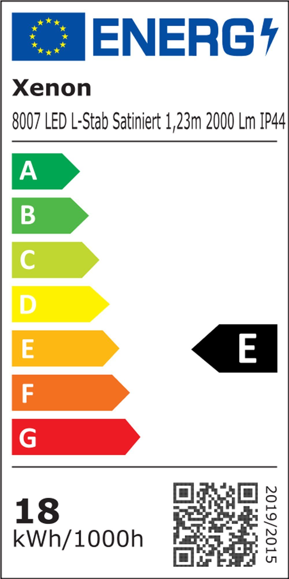 Außen Röhre LED Weiß LED Satiniert LED Leuchtstab 2000 Weiß, 1,23m Xenon Länge Lumen T8, XENON IP44 Wandleuchte Kalt Kalt