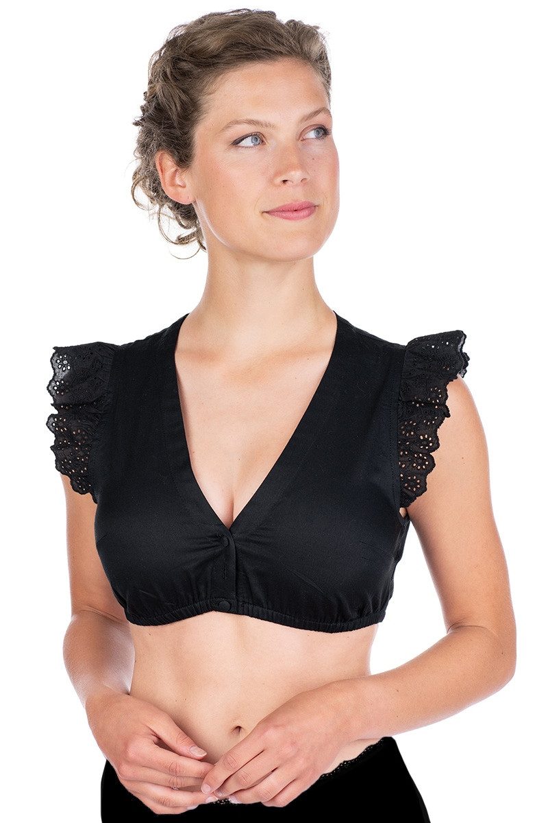 MarJo Dirndlbluse Dirndlbluse - KARLSFELD - schwarz günstig online kaufen