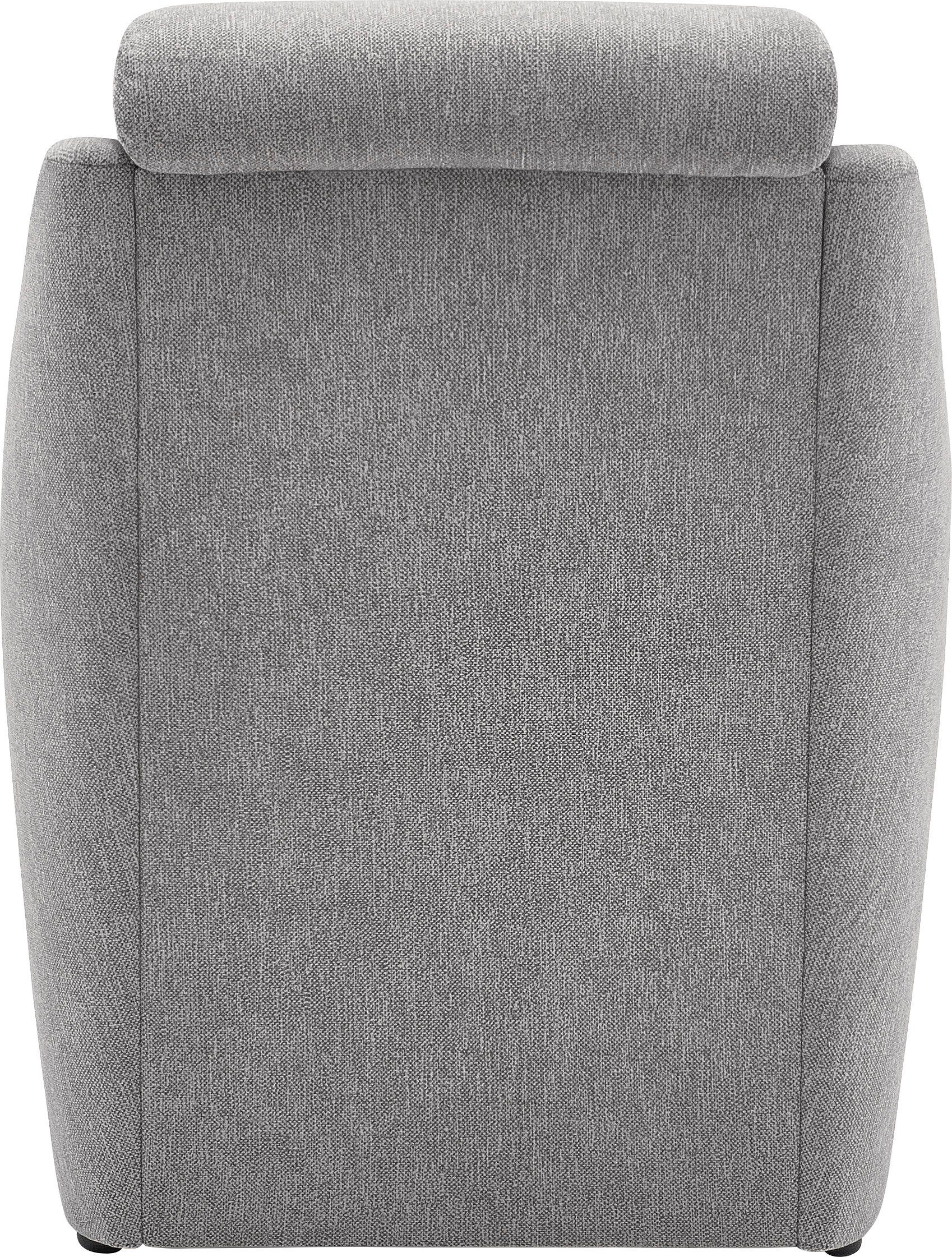 VILLA 2x Lugano, 46 cm, Sessel Kopfteilverstellung, und in BECK 3-Sitzer Polstergarnitur (Set, Sitzhöhe 3-tlg),