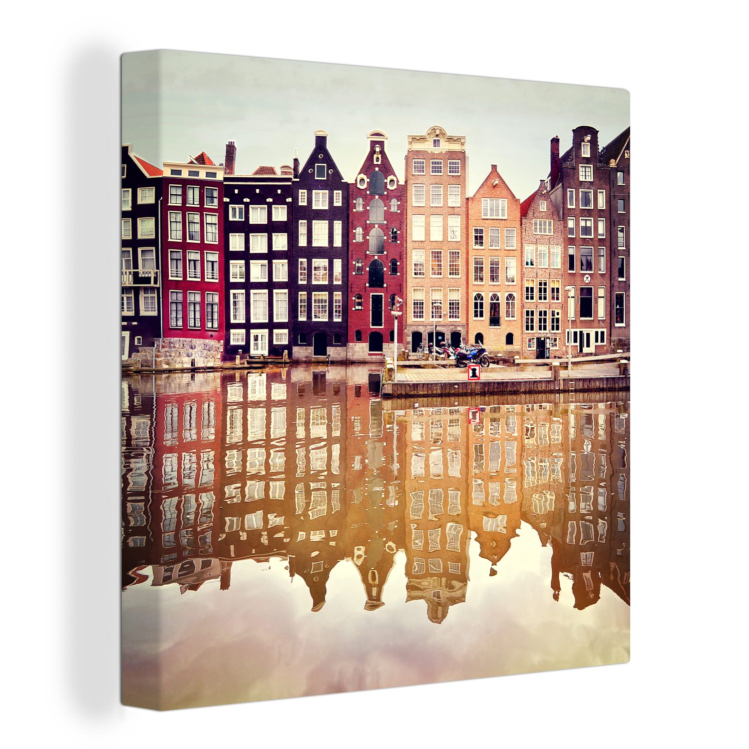 OneMillionCanvasses® Leinwandbild Amsterdam - Haus - günstig online kaufen