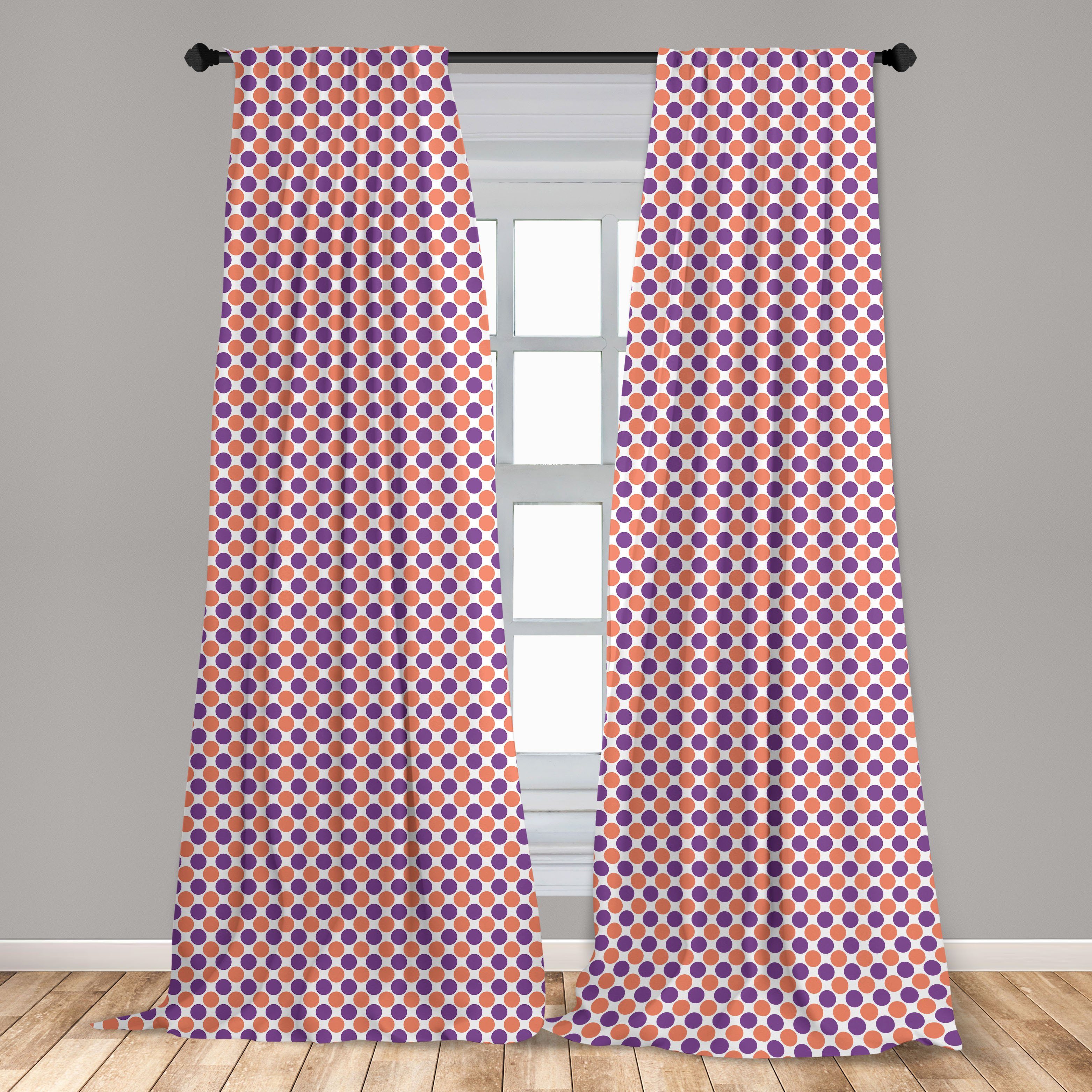 Dekor, Gardine Schlafzimmer Abakuhaus, in für Bicolor Wohnzimmer Vorhang Microfaser, Runden Kreis-Muster