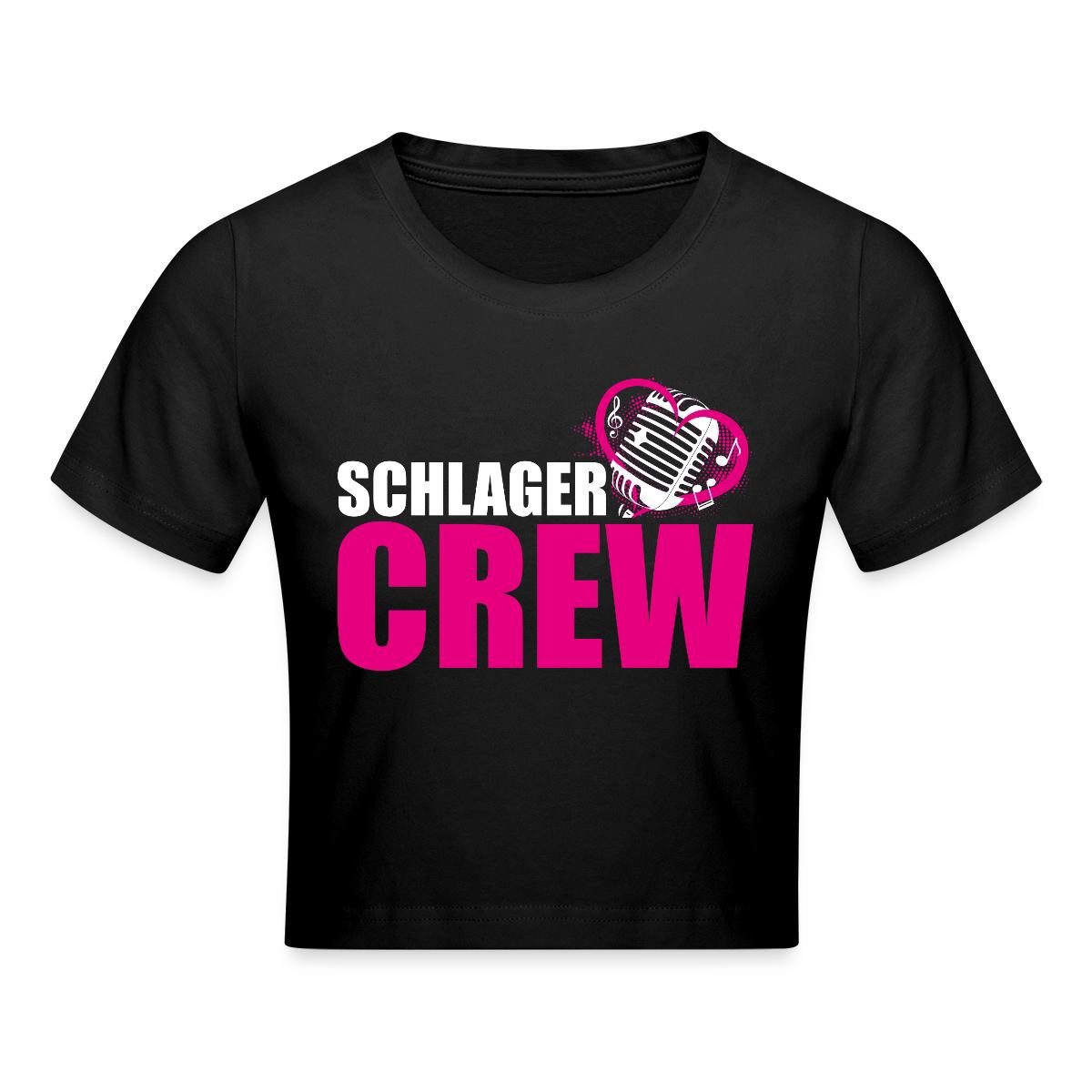 Spreadshirt T-Shirt Schlager Fanartikel, Schlager Crew Crop Top (1-tlg)