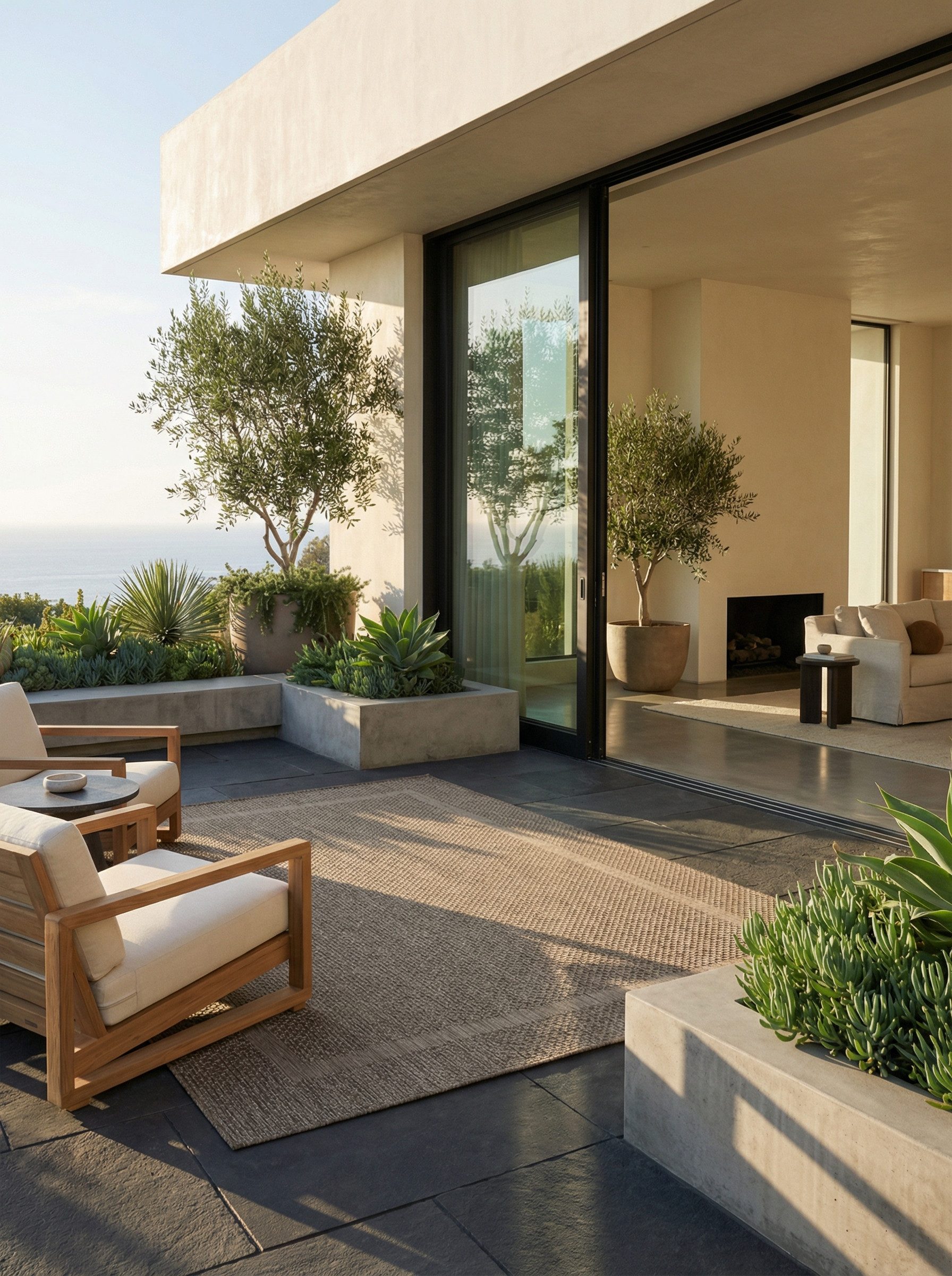 KADIMA DESIGN Outdoorteppich Outdoor Teppich ALSTER Flachgewebe Terrasse Küche Einfarbig 3 mm, Rechteckig, Höhe: 3 mm, Braun, 60x100 cm, Balkonteppich Fußbodenheizung Waschbar