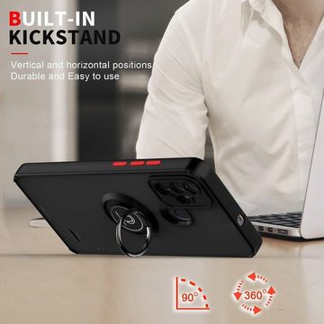 Wigento Handyhülle Für ZTE Blade V40 Vita TPU Cover Handy Hülle Schutz Schwarz / Rot