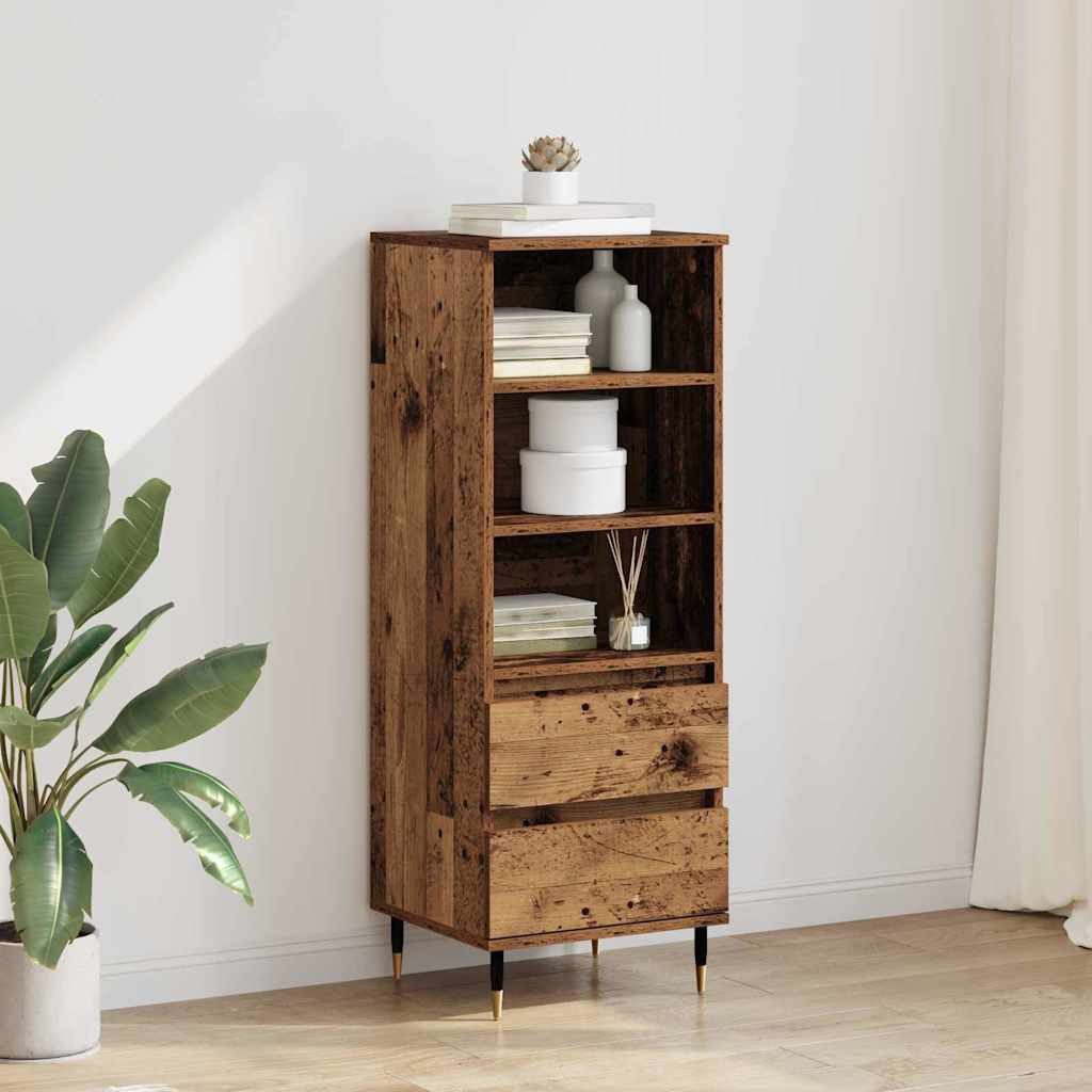 vidaXL Highboard Highboard Altholz 40 x 36 x 110 cm Holzwerkstoff (1 St)