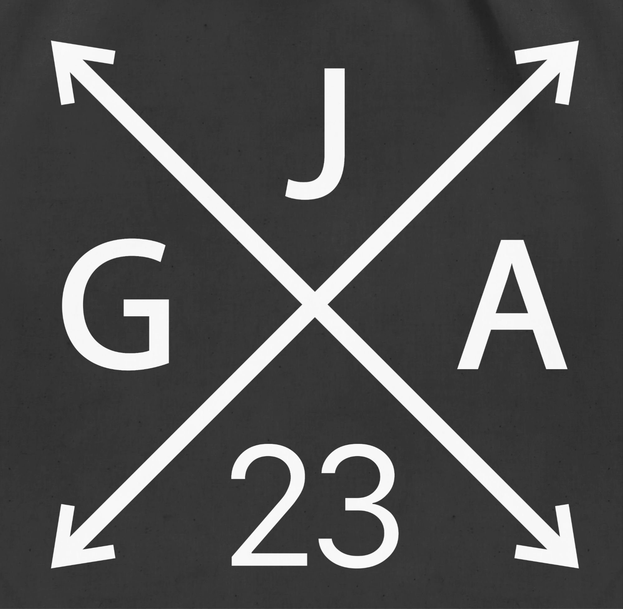 JGA Shirtracer Männer JGA 01 2023, Schwarz Turnbeutel