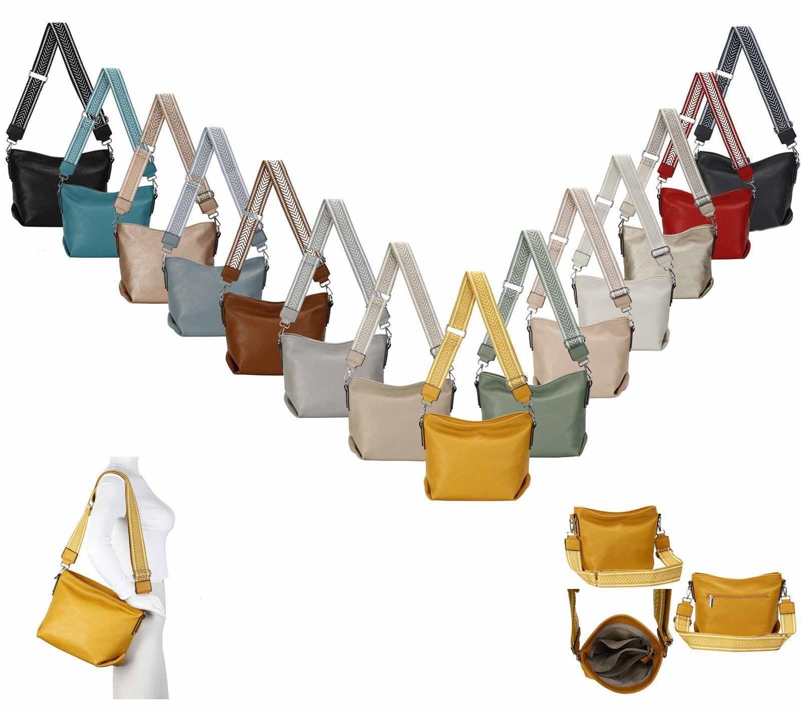 ITALYSHOP24 Schultertasche Damen Tasche Shopper HOBO günstig online kaufen