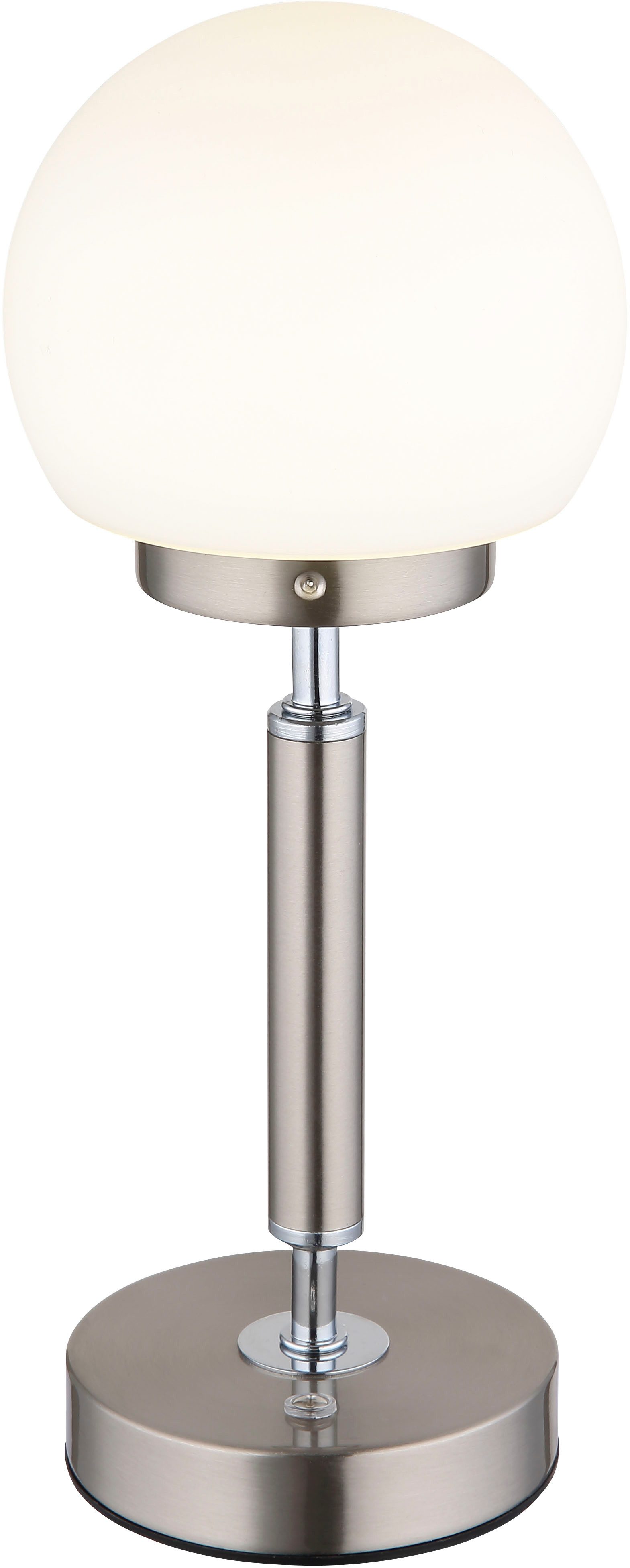 GLOBO LIGHTING Tischleuchte HAKU, Dimmfunktion, mehrere Helligkeitsstufen, LED fest integriert, warmweiß - kaltweiß, Tischlampe Nachttischlampe Deko-Tischleuchte Schlafzimmer
