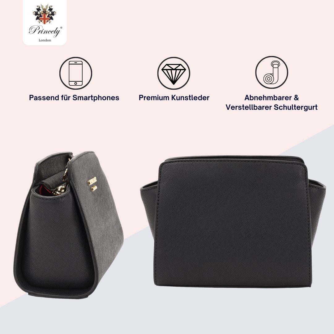 Princely London Schultertasche Katy Small– Kompakte, Stilvolle Umhängetasche für Damen – Bild 4 von 5