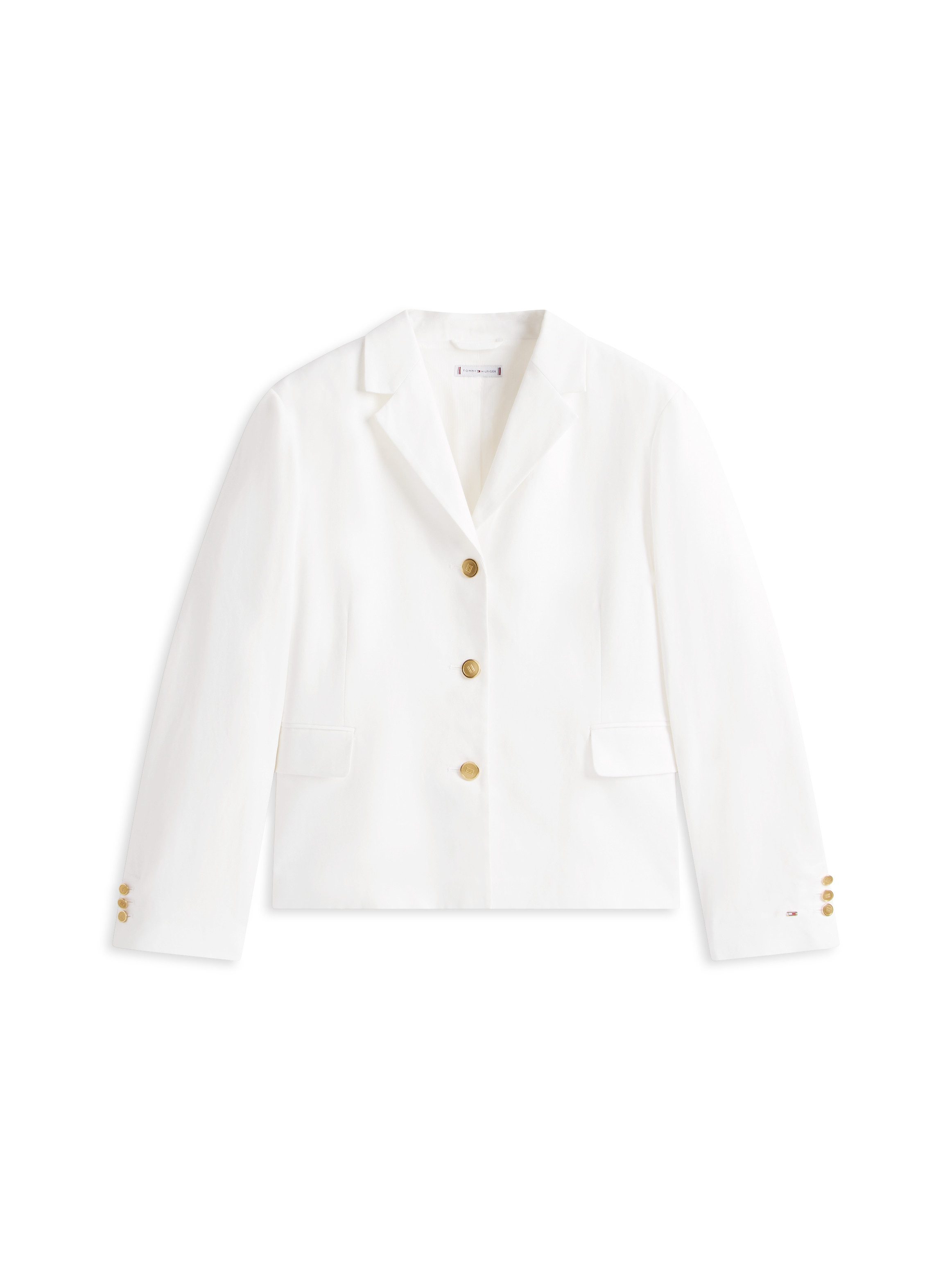 Tommy Hilfiger Curve Jackenblazer CRV LINEN MIX SLIM BLAZER in großen Größen, mit Revers – Bild 4 von 5