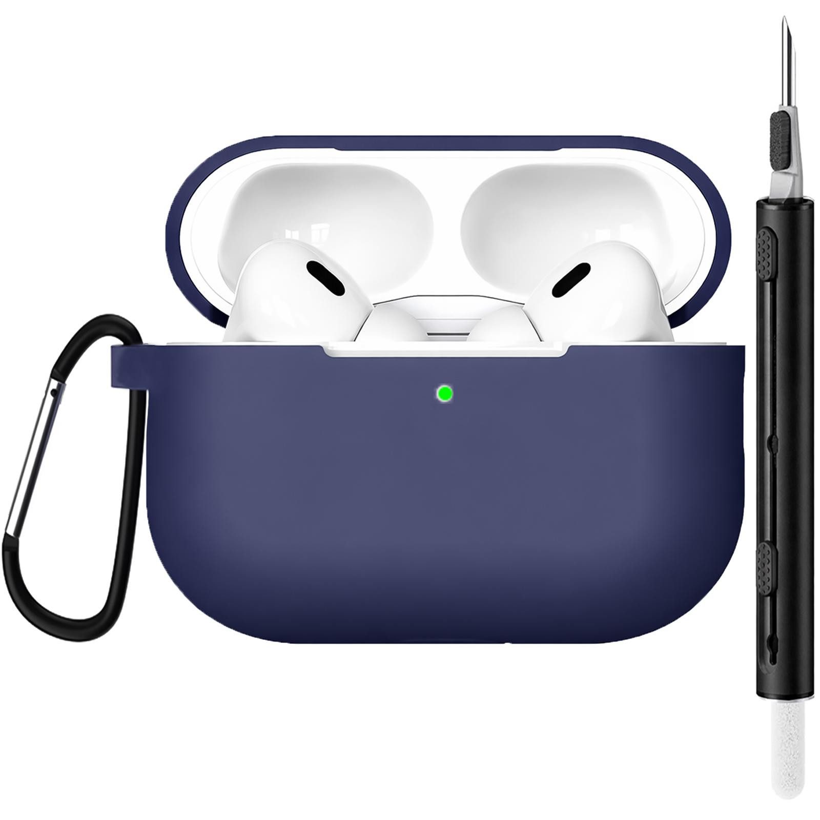 CoolGadget Kopfhörer-Schutzhülle für AirPods Pro 3 Silikon, Stoßfest Clip Karabiner kabelloses laden Case Schutz Cover