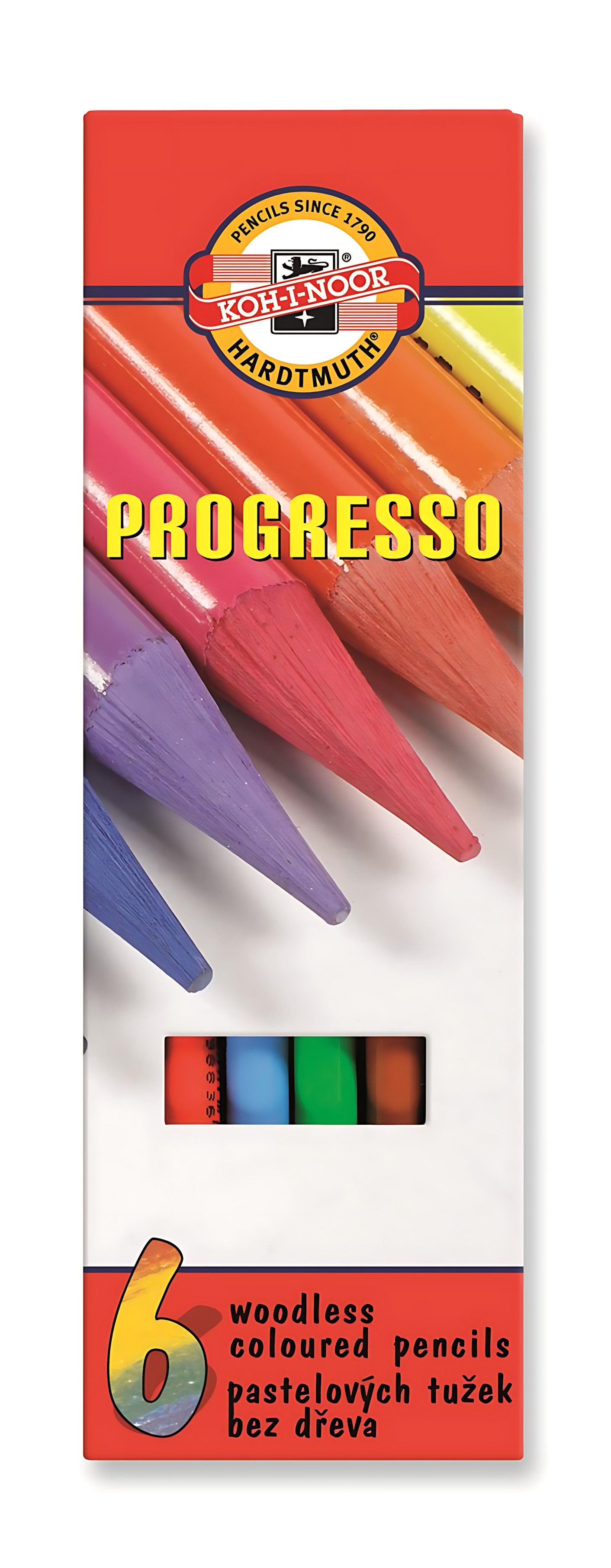 KOH-I-NOOR Buntstift KOH Vollminenfarbstifte Progresso Schul 6er Pappetui