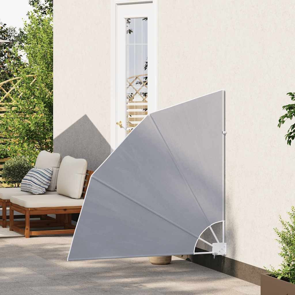 vidaXL Sonnenschirm Faltbarer Balkonfächer Grau 140×140 cm
