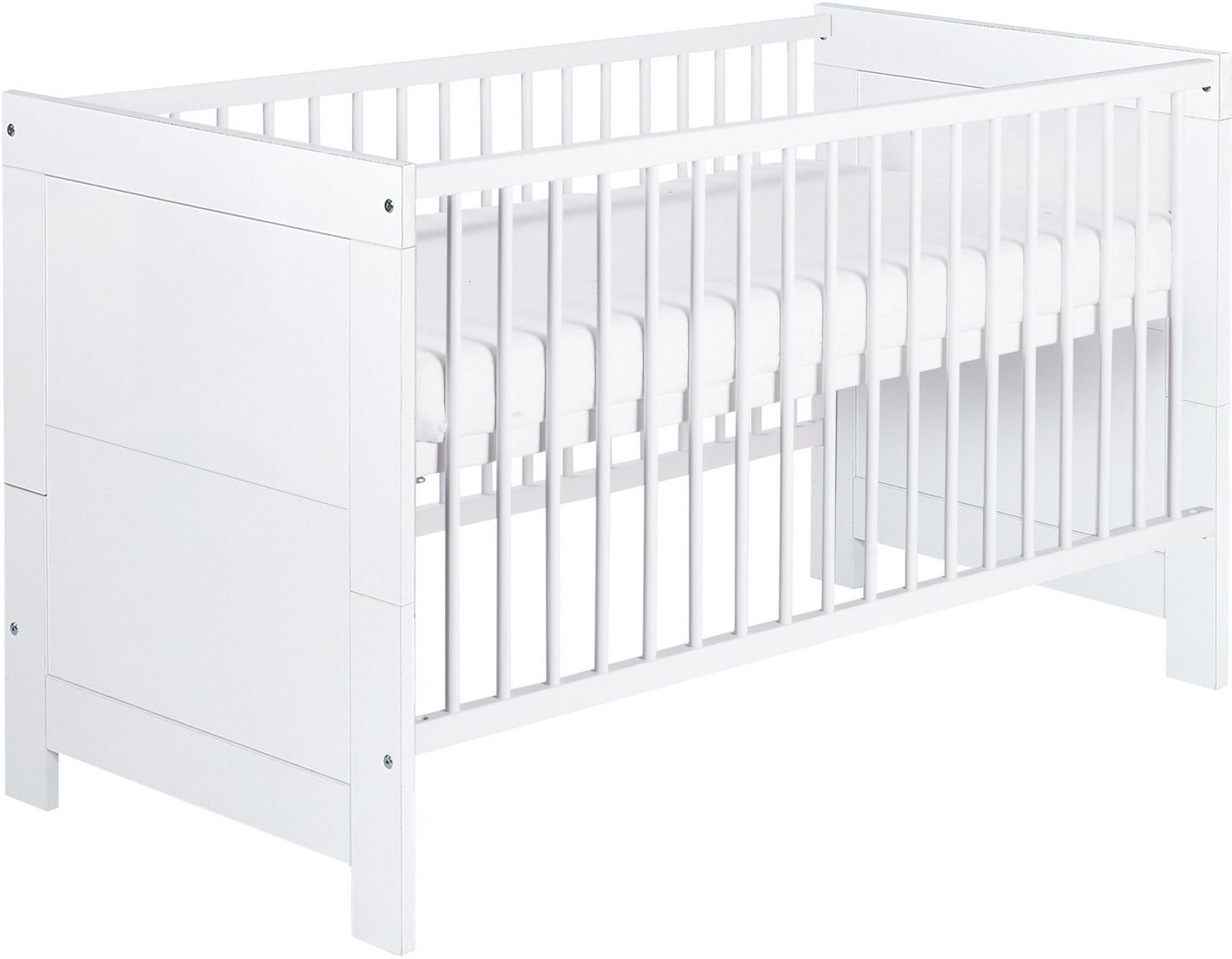 Schardt Babyzimmer-Komplettset »Nordic White«, (Set, 3-St), Made in Germany, mit Kinderbett, Schrank und Wickelkommode-HomeTrends
