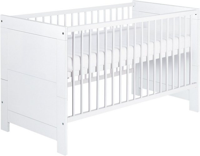 Schardt Babyzimmer-Komplettset »Nordic White«, (Set, 3-St), Made in Germany, mit Kinderbett, Schrank und Wickelkommode-Otto