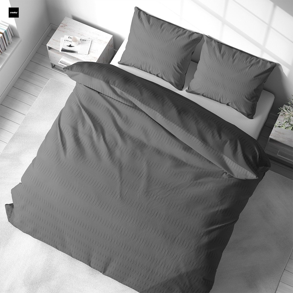 Visaggio Bettwäsche Wendebettwäsche Allergiker geeignet, Seersucker, 3 teil günstig online kaufen