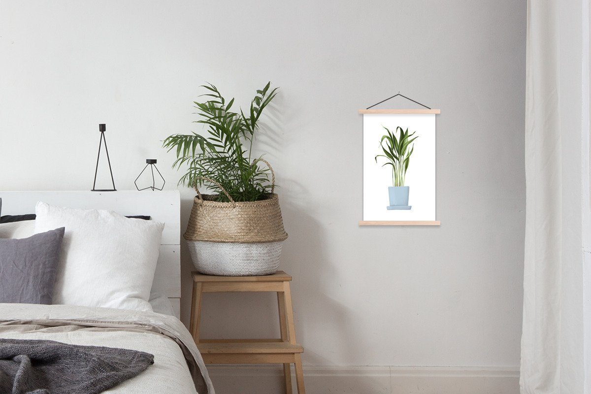 (1 Bilderleiste, Blumentopf St), MuchoWow Posterleiste, Weiß, Poster Wohnzimmer, für - - Zimmerpflanze Magnetisch Textilposter