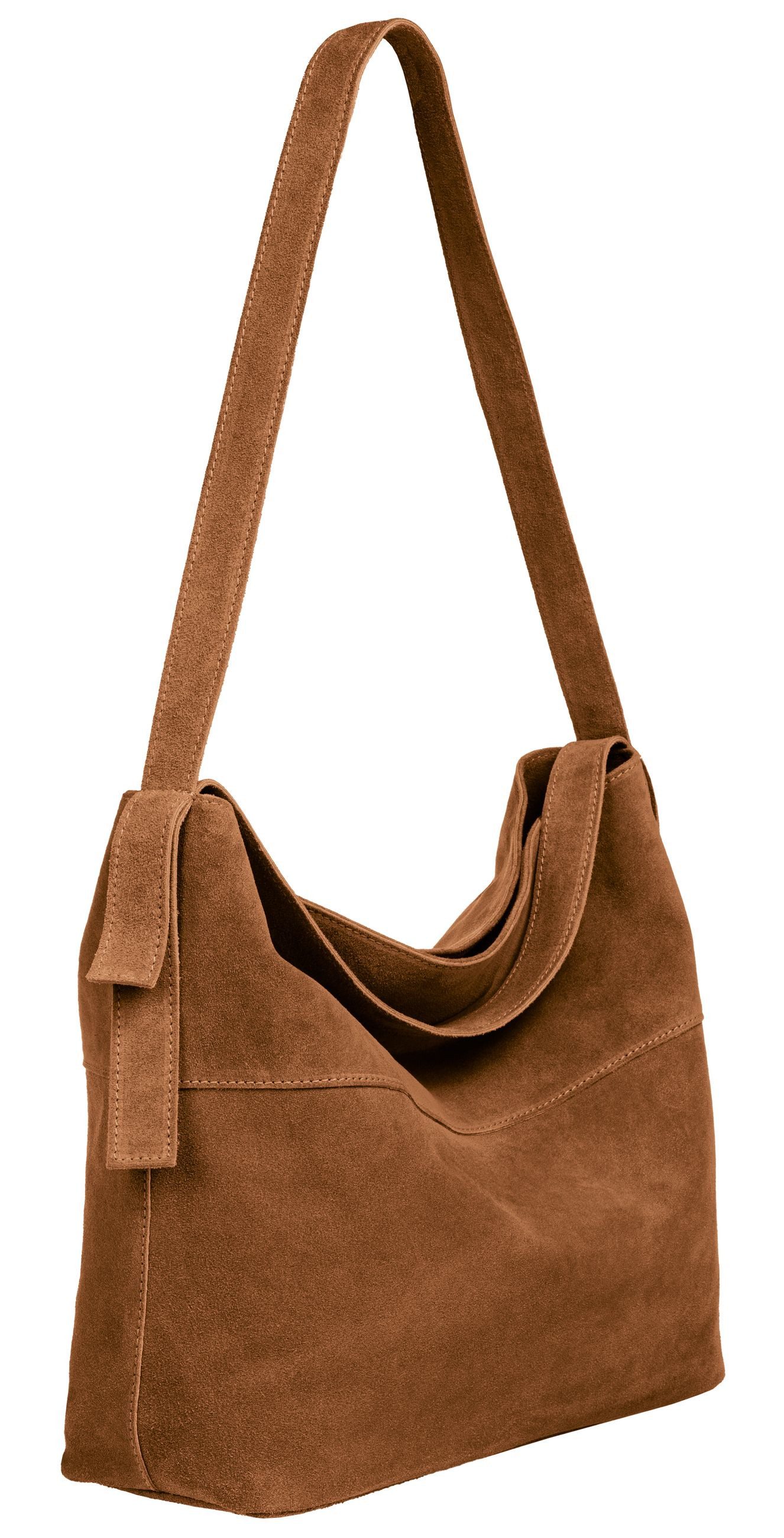 Caspar Schultertasche große Vintage Damen Leder Handtasche - PREMIUM LINE - günstig online kaufen