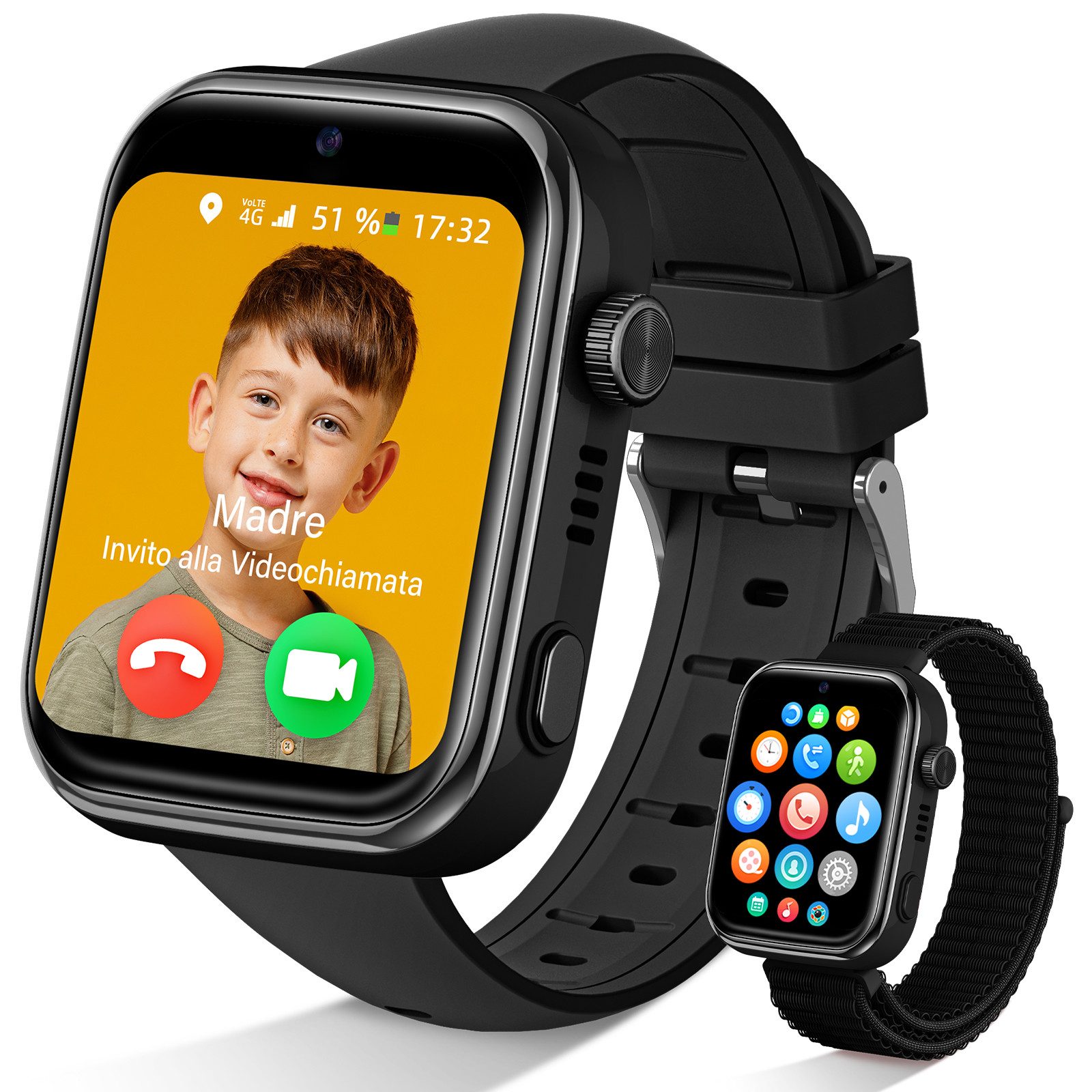2025 NEW 4G Kinder Smartwatch mit GPS und Telefonfunktion Smartwatch