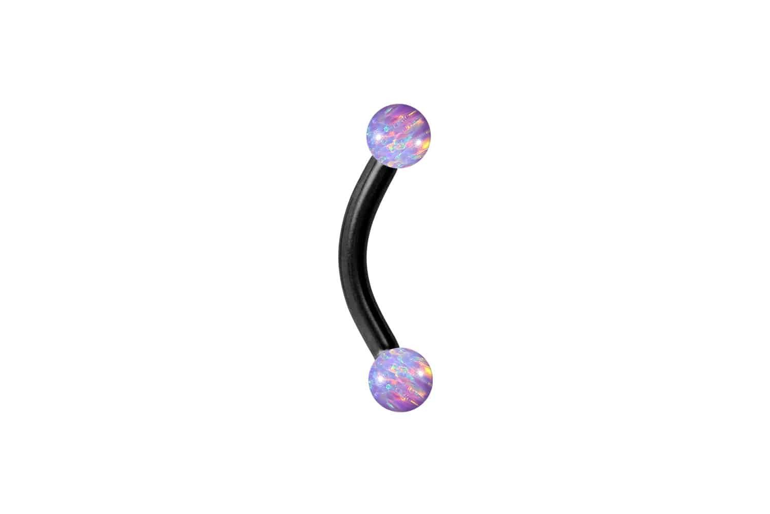 PIERCINGLINE Bauchnabelpiercing Chirurgenstahl Banane SYNTHETISCHE OPALE (Bananen, 1-tlg)
