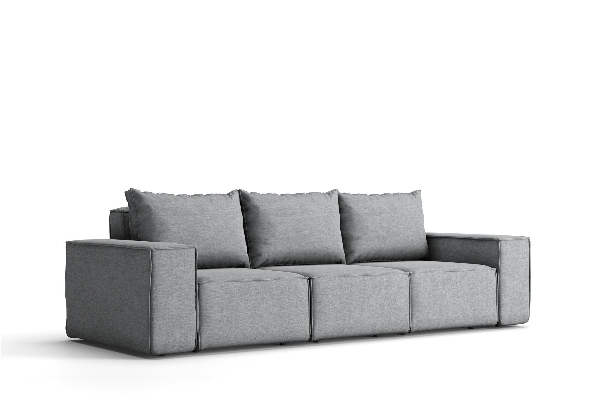 Fun Möbel Loungesofa Gartenmöbel Sofa 3-Sitzer GARDENT, wetterfester Stoff NXL Grau