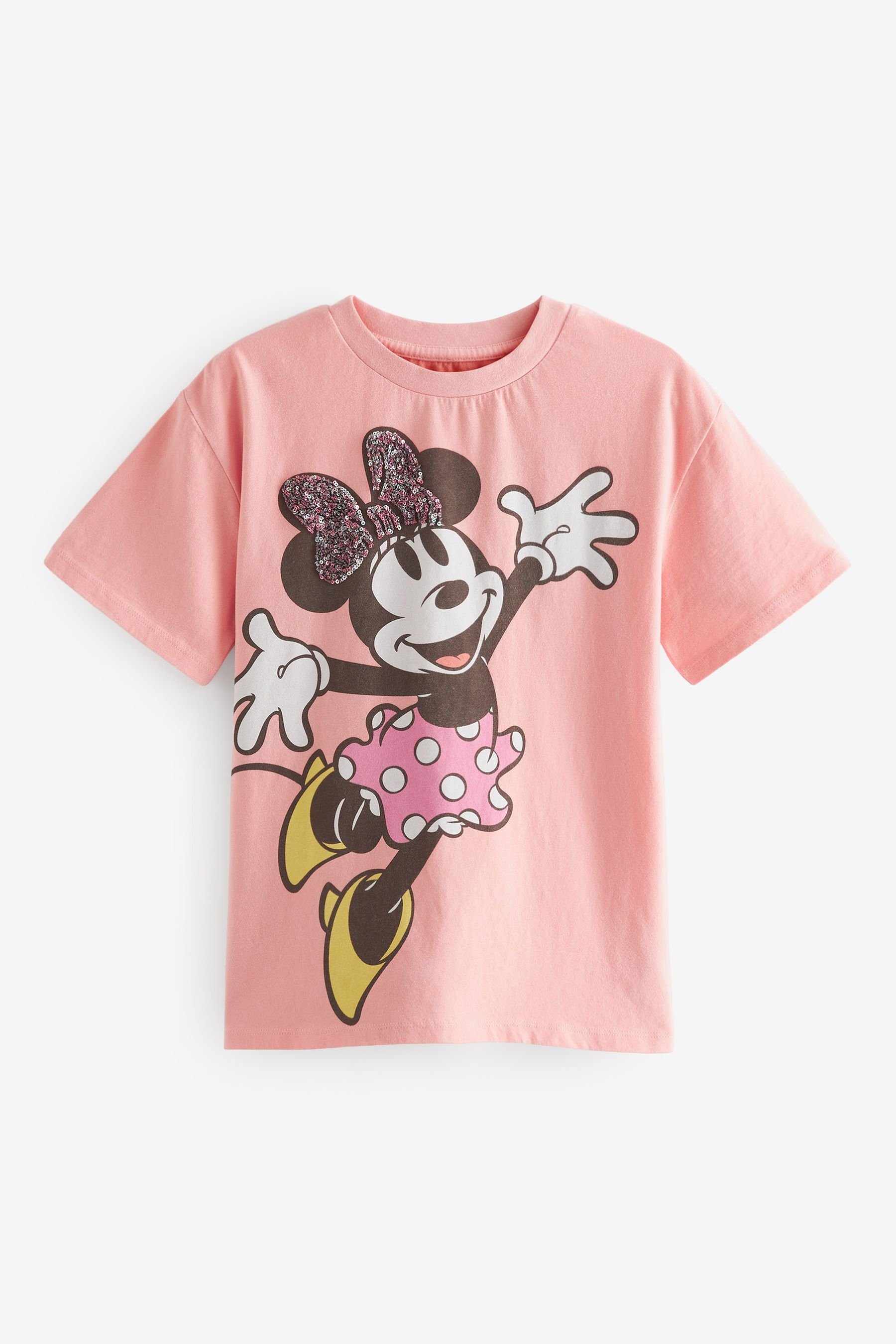Next T-Shirt Lizenziertes Oversized-T-Shirt (1-tlg) Pink Mickey & Minnie