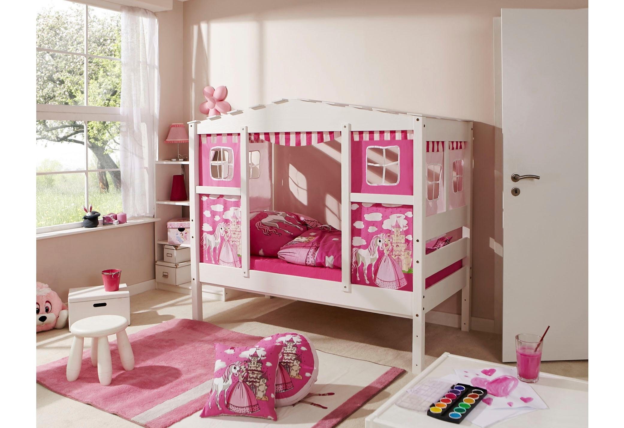 Ticaa Kinderbett Lio, Hausbett pink Prinzessin