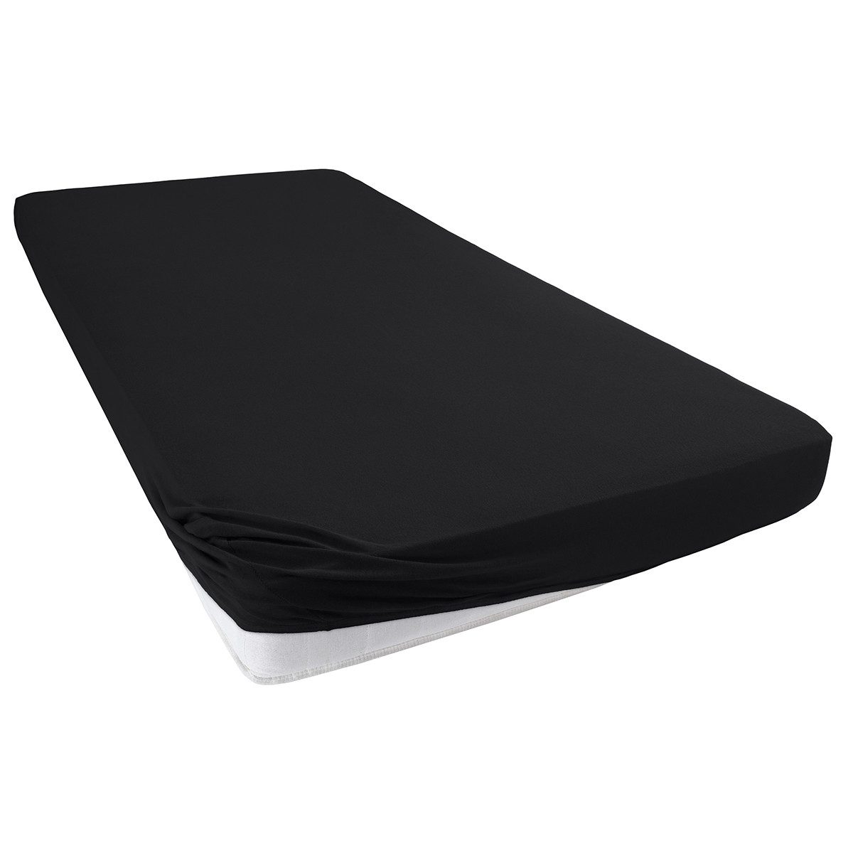 Visaggio Spannbettlaken Jersey aus 100% Baumwolle Spannbetttuch Bettlaken, Jersey, Gummizug: rundum, Spannbettlaken, für Matratzenhöhen bis 22 cm, Steghöhe 30 c – Bild 3 von 3