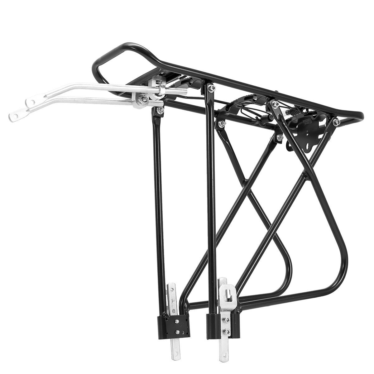 MidGard Fahrrad-Gepäckträger mit Rücklichthalterung verstellbar f. 26 - 28 Zoll Fahrradgepäckträger, aus Aluminiumlegierung, belastbar bis maximal 25 kg