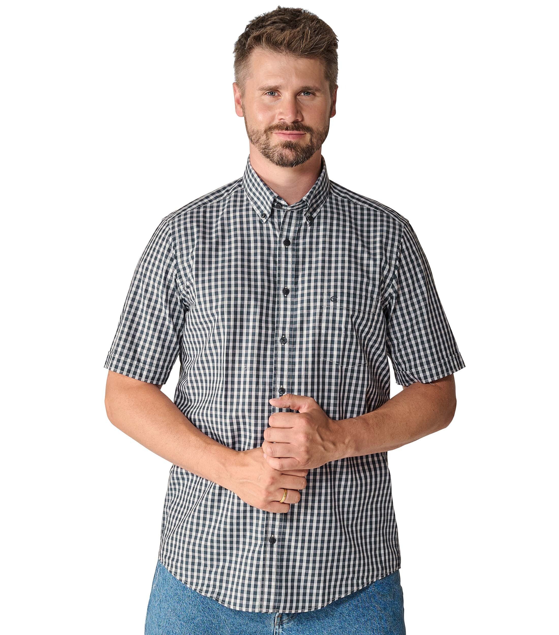 CASAMODA Kurzarmhemd CASAMODA Freizeithemd Kurzarm kariert