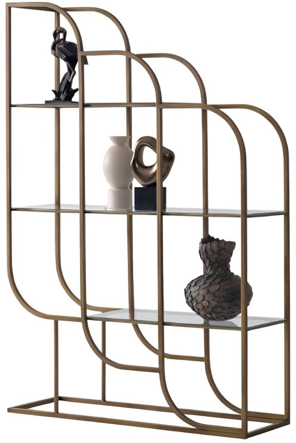 JVmoebel Bücherregal JVMoebel Bücherregal in Bronze mit Glas und modernem Design, 1-tlg., Made in Europa