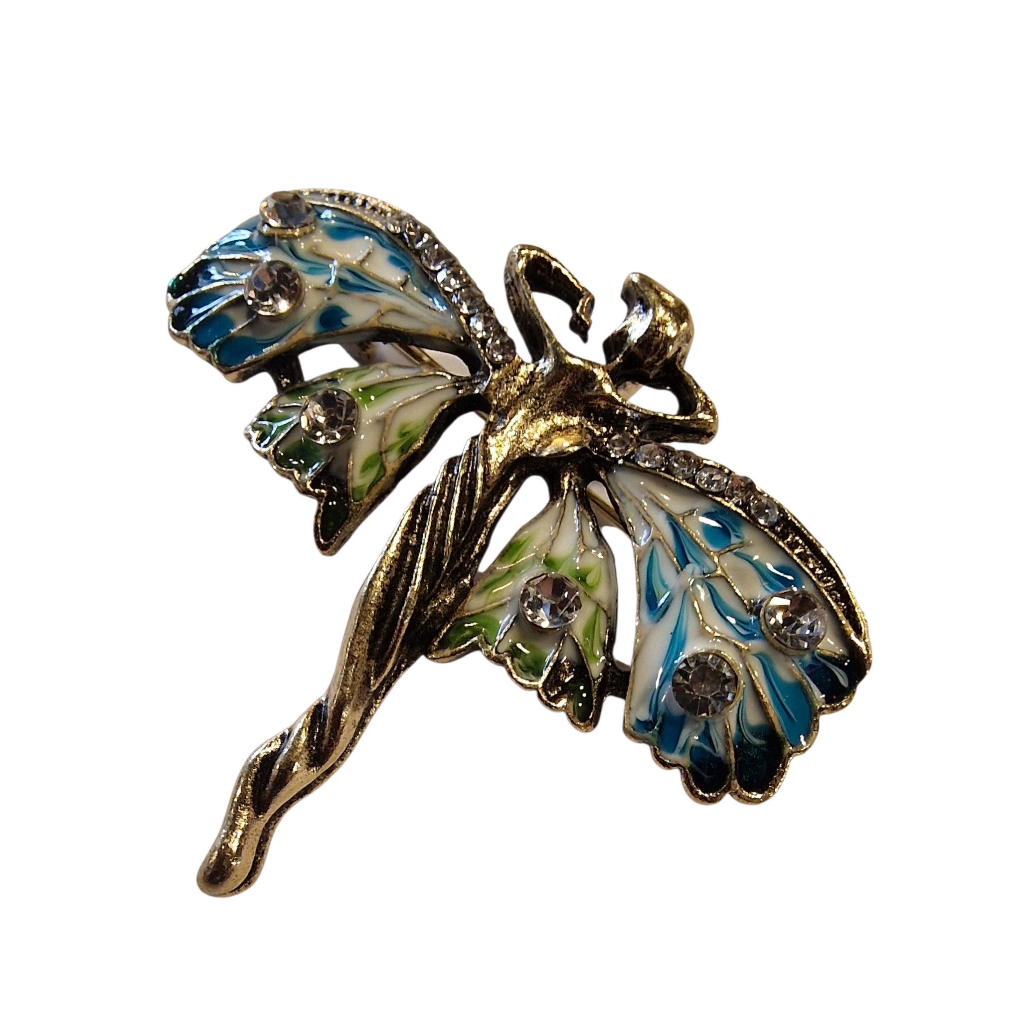 Dark-Desires Brosche Vintage Art Nouveau Stil Nymphe Brosche, Damen Brosche günstig online kaufen