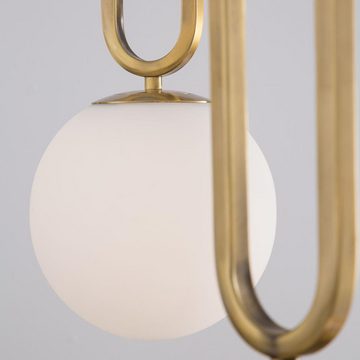 Nova Luce Hängeleuchte Pendelleuchte Grus in Gold und Weiß E27 510mm, keine Angabe, Leuchtmittel enthalten: Nein, warmweiss, Hängeleuchte, Pendellampe, Pendelleuchte