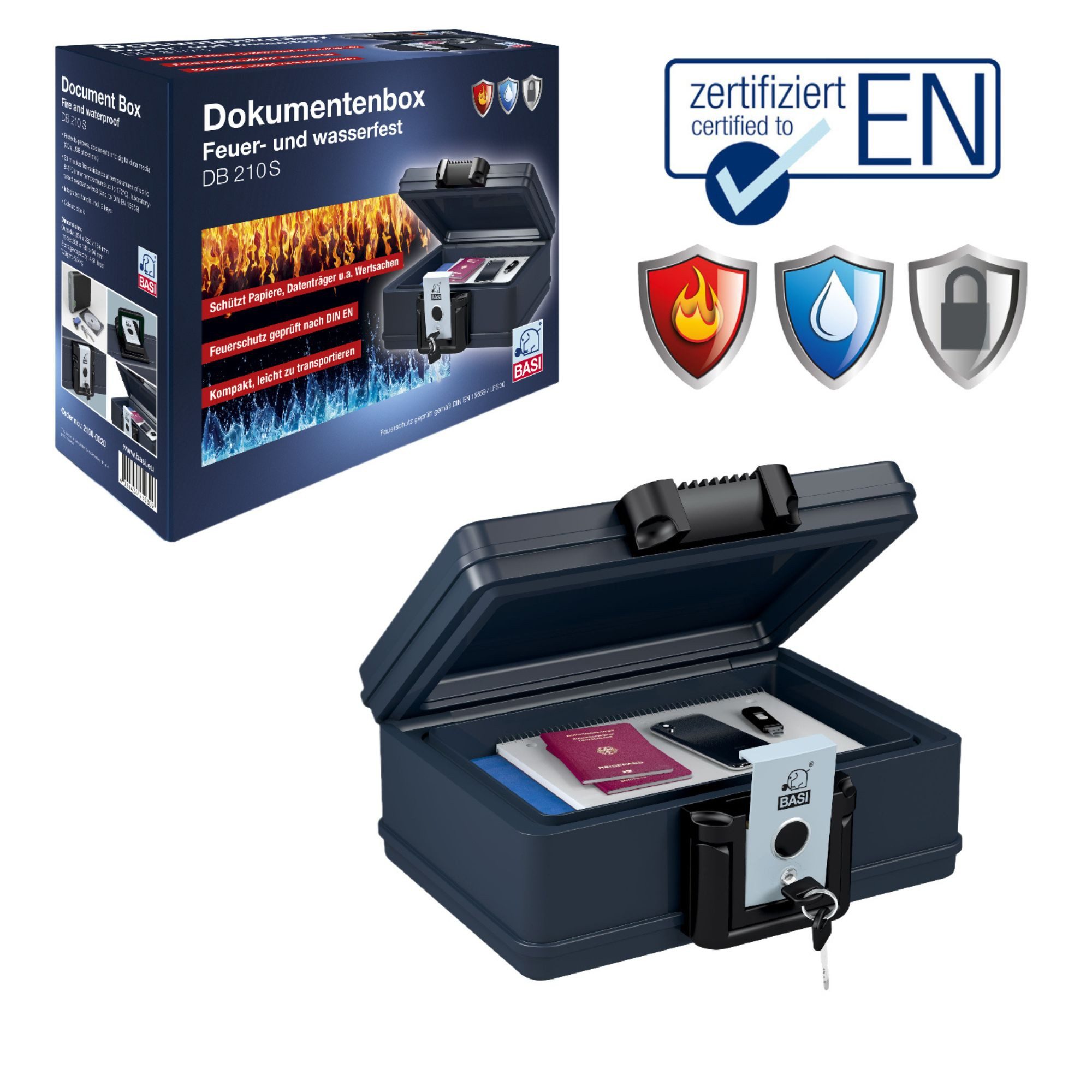 BASI Dokumententasche Dokumentenbox, Feuerfest und Wasserdicht (Packung, 1- günstig online kaufen