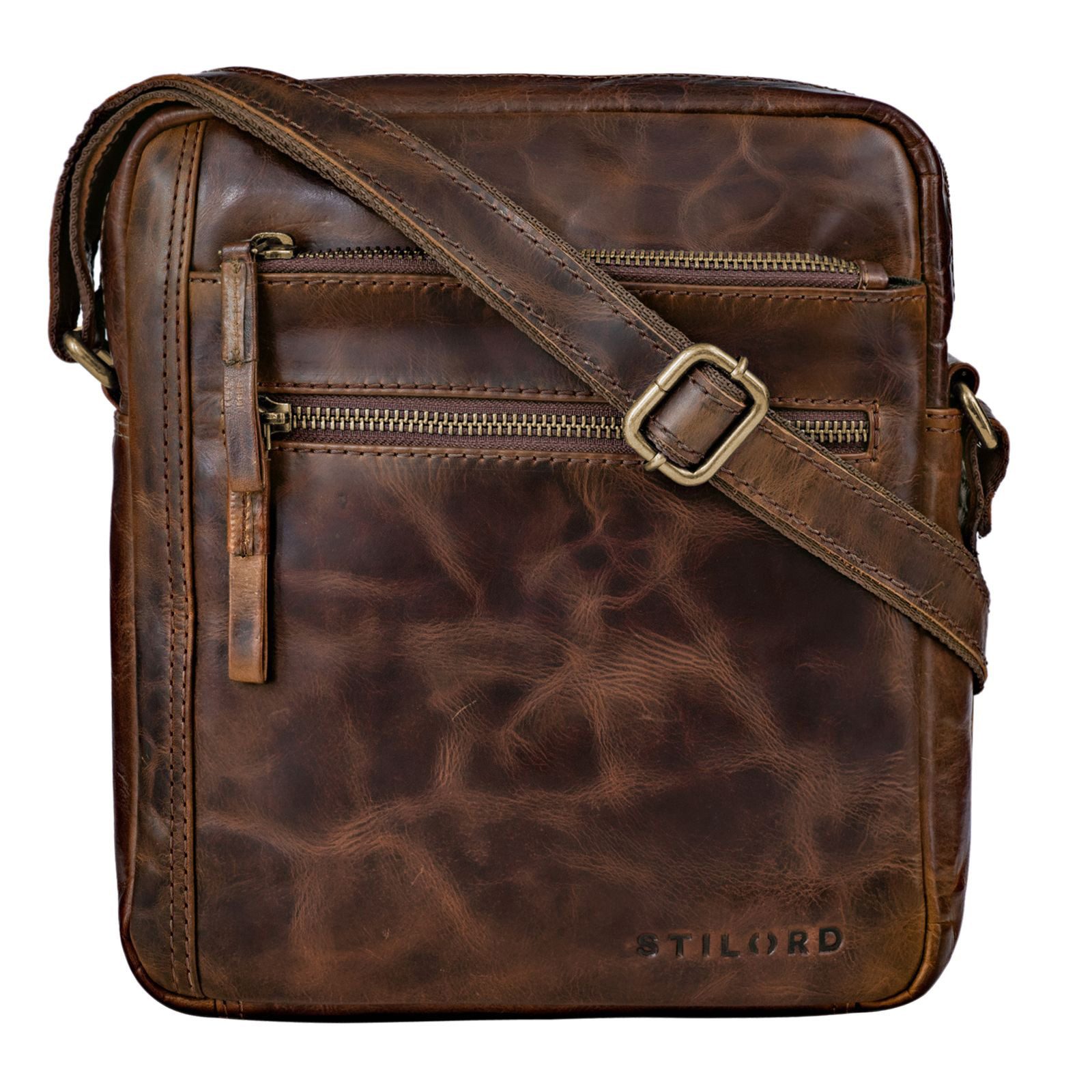 STILORD Schultertasche "Garcia" Kleine Umhängetasche Echtleder