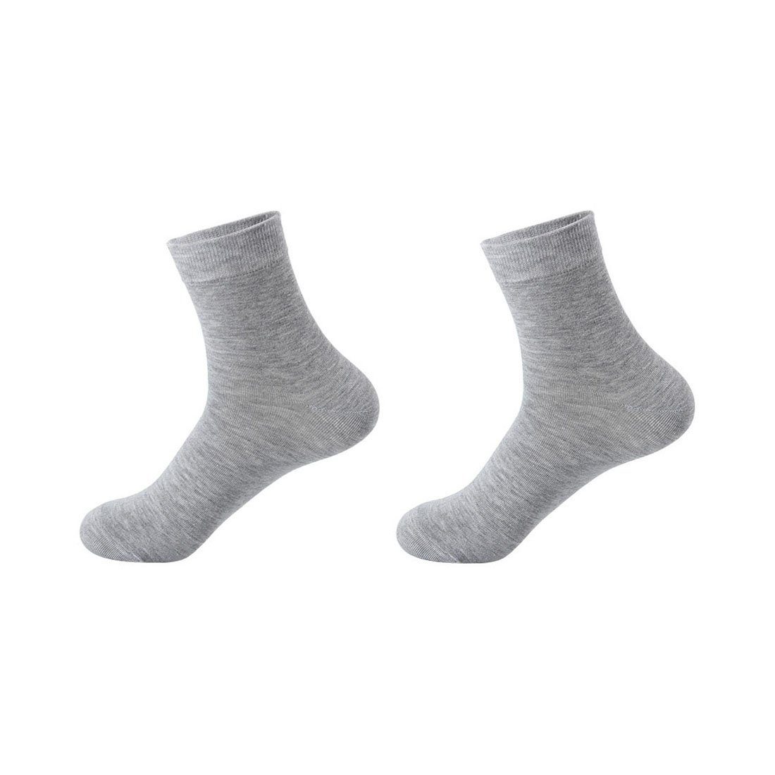 GelldG Strümpfe Premium Business Socken Herren Damen gekämmte Socken Grau