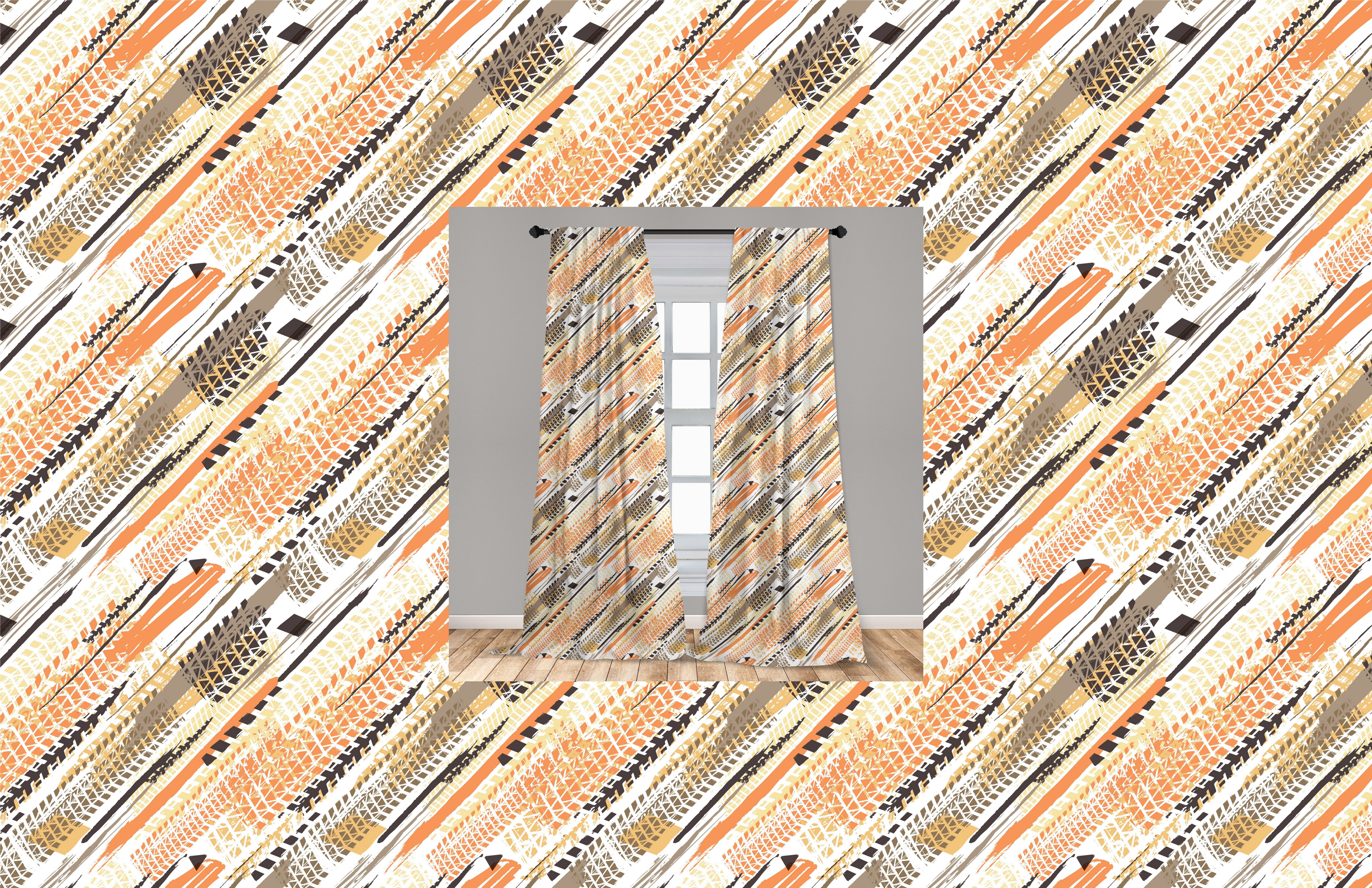 Gardine Vorhang für Wohnzimmer Schlafzimmer Kontinuierliche Microfaser, Tire Abstrakt Tracks Kunst Dekor, Abakuhaus