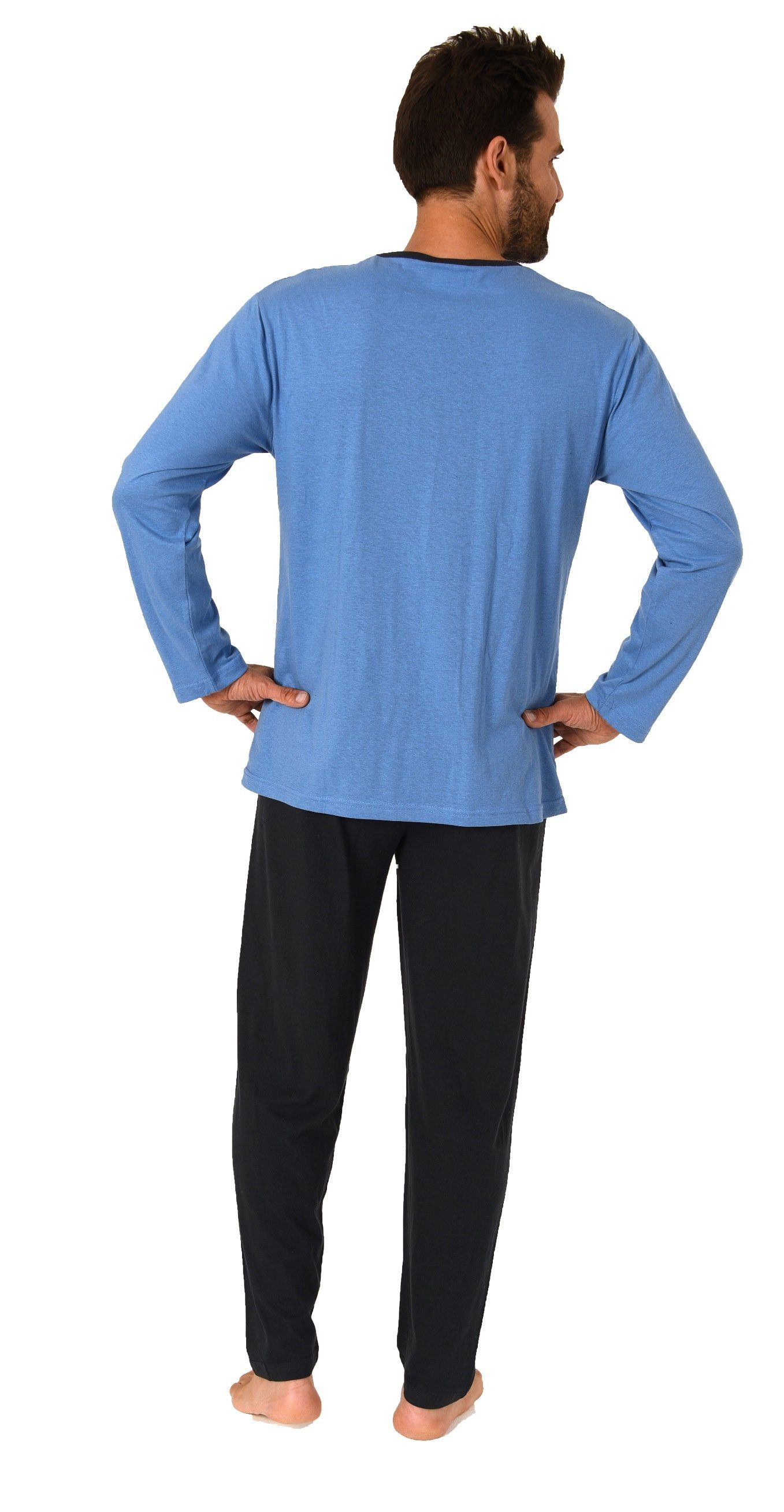 RELAX by Normann Pyjama Herren Pyjama langarm Schlafanzug in Optik - 212 10 günstig online kaufen